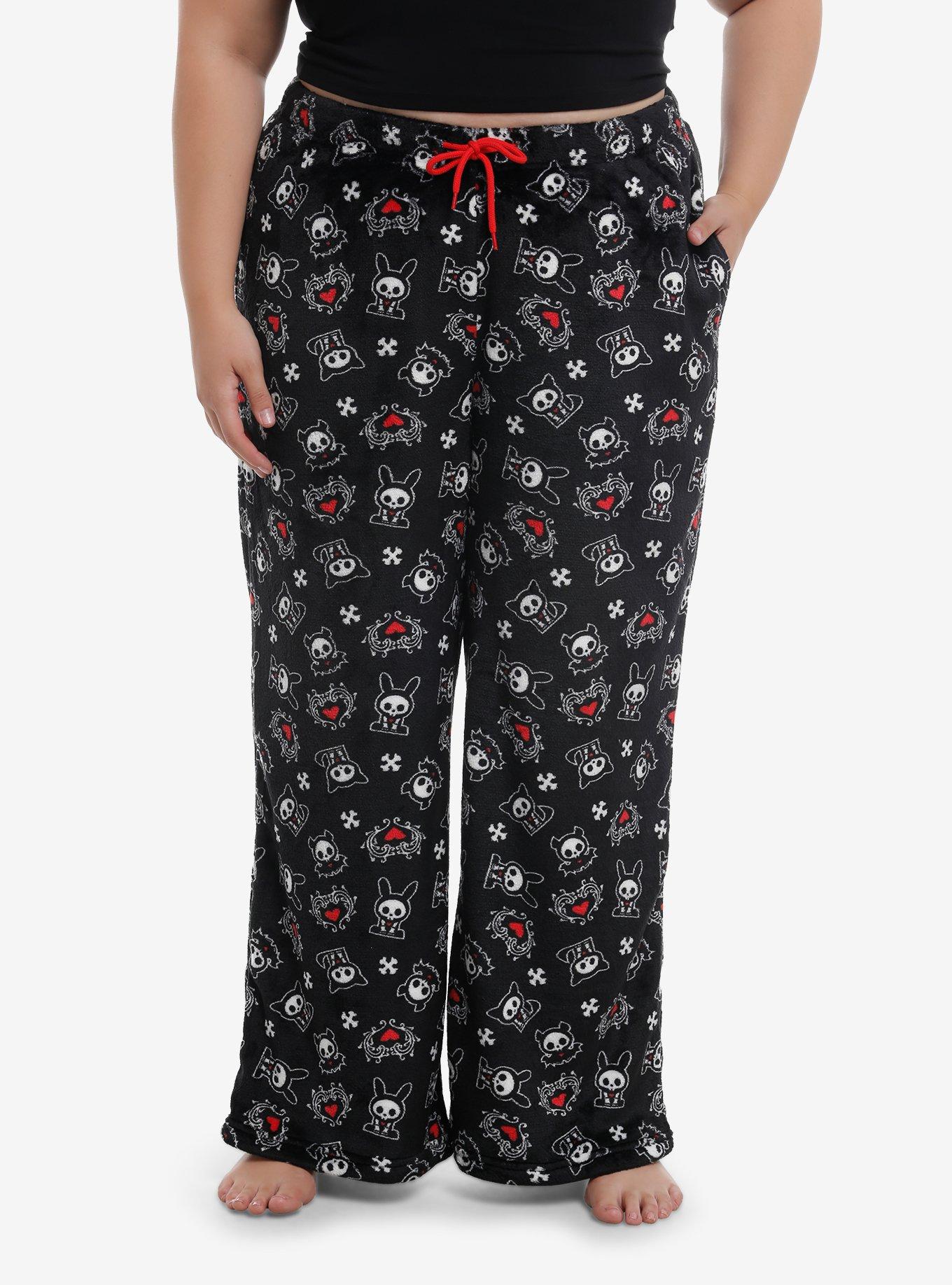 Skelanimals Characters Fuzzy Pajama Pants Plus Size, , hi-res