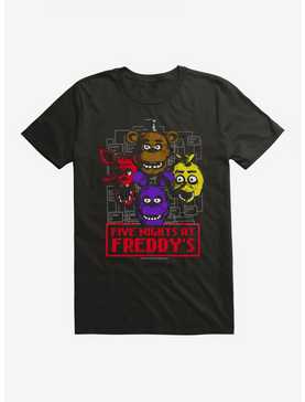 Five Nights At Freddy's Camera Map Characters T-Shirt, , hi-res