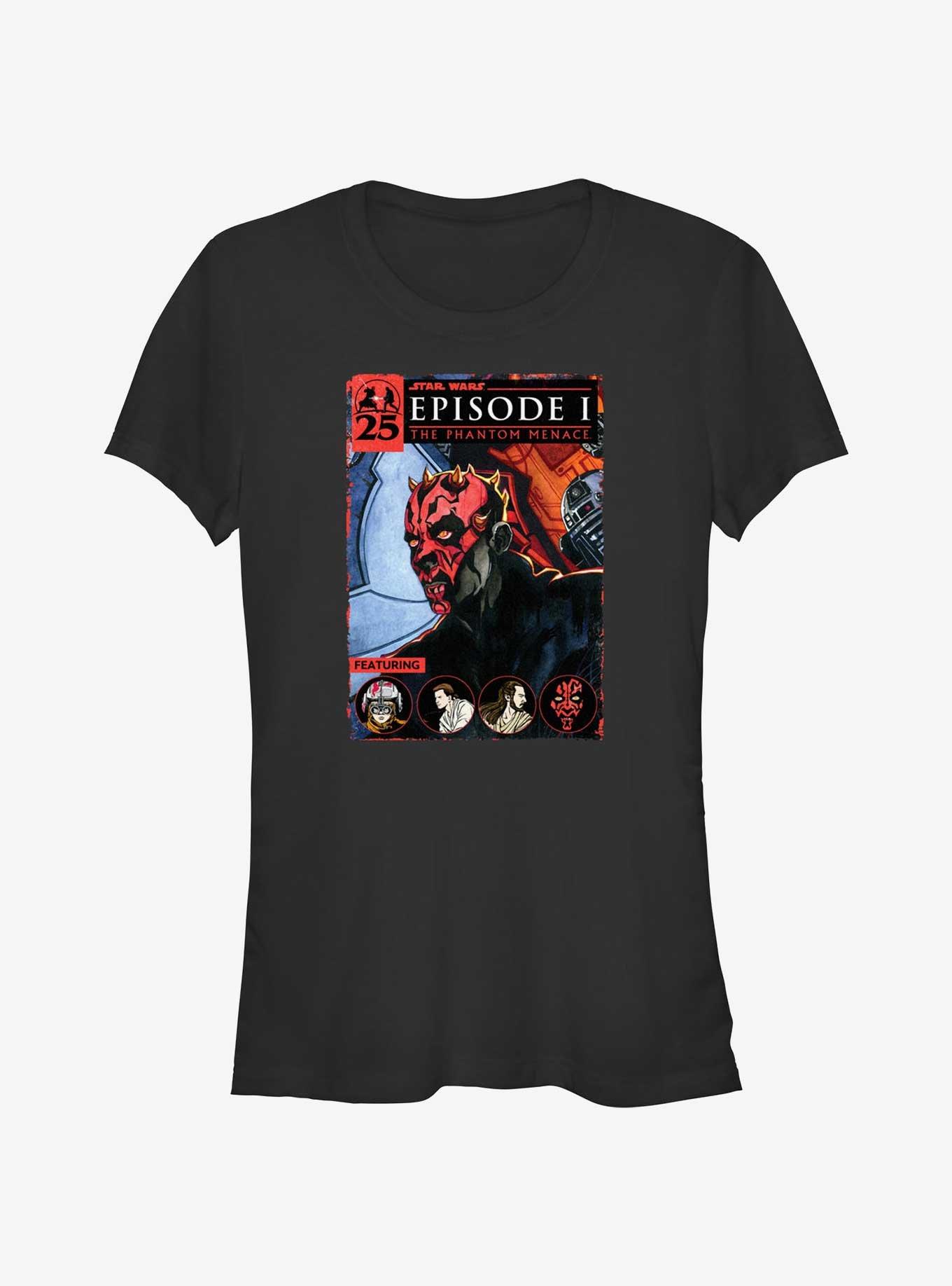 Star Wars Darth Maul Cover Girls T-Shirt, BLACK, hi-res