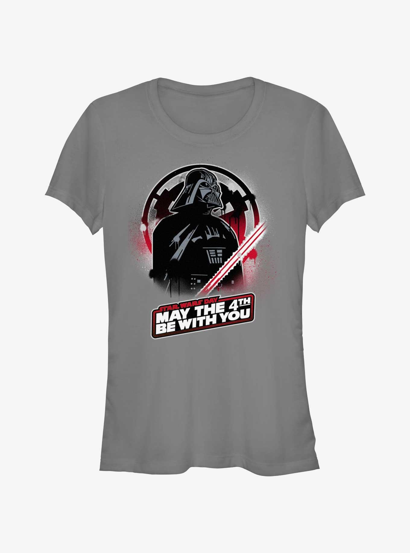 Star Wars May Vader Be With You Girls T-Shirt, CHARCOAL, hi-res