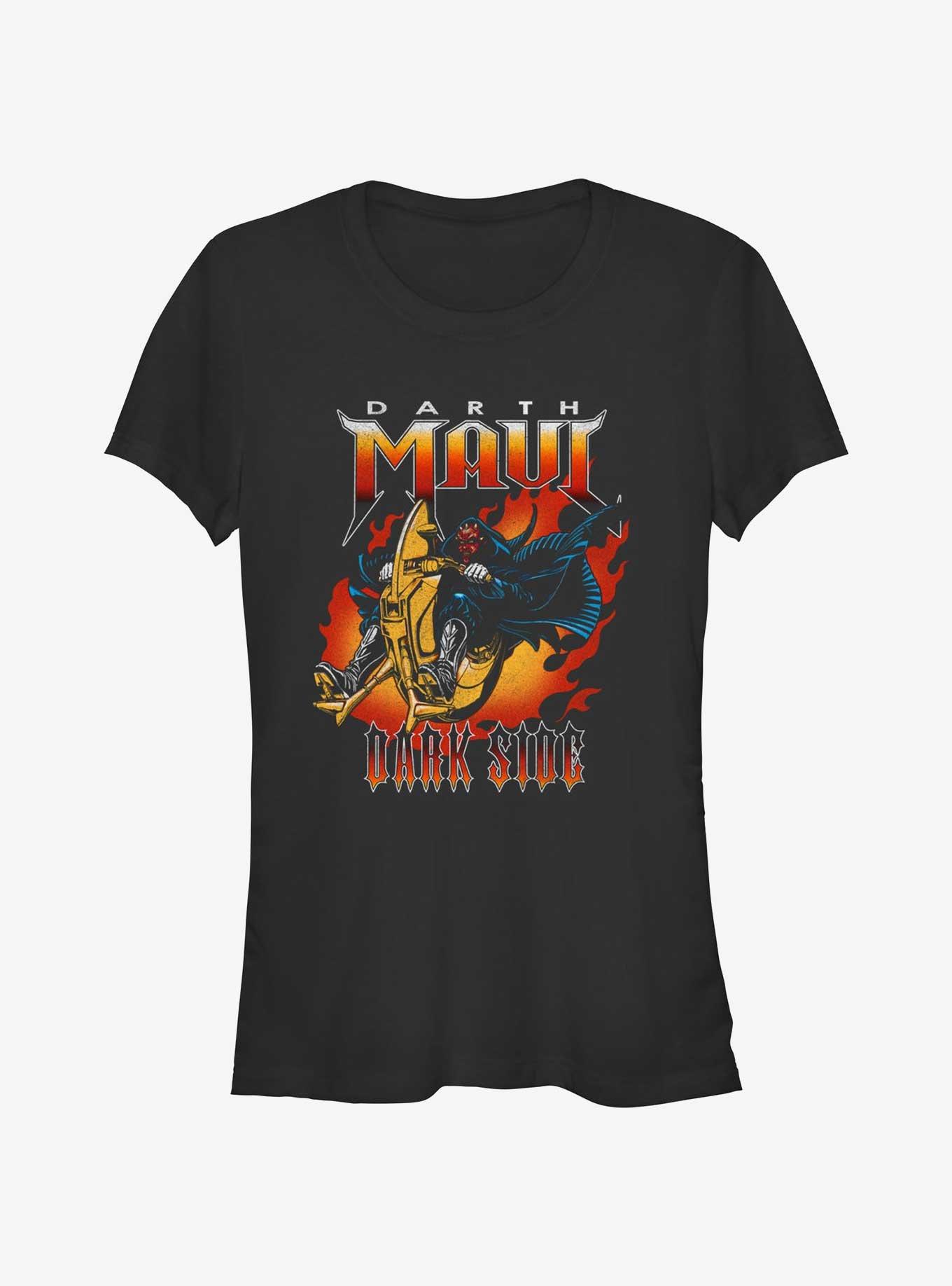 Star Wars Darth Maul Sith Flames Girls T-Shirt, BLACK, hi-res