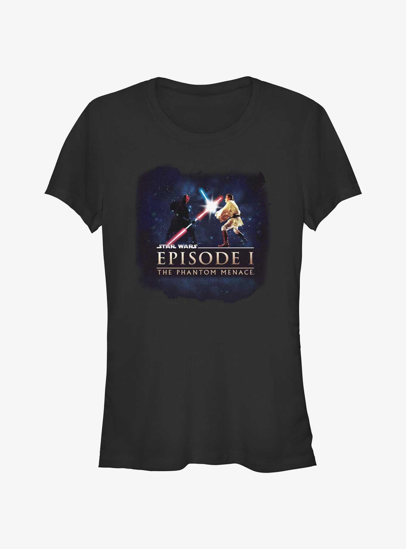 Star Wars Episode 1 - The Phantom Menace Obi-Wan vs Darth Maul T-Shirt, BLACK, hi-res