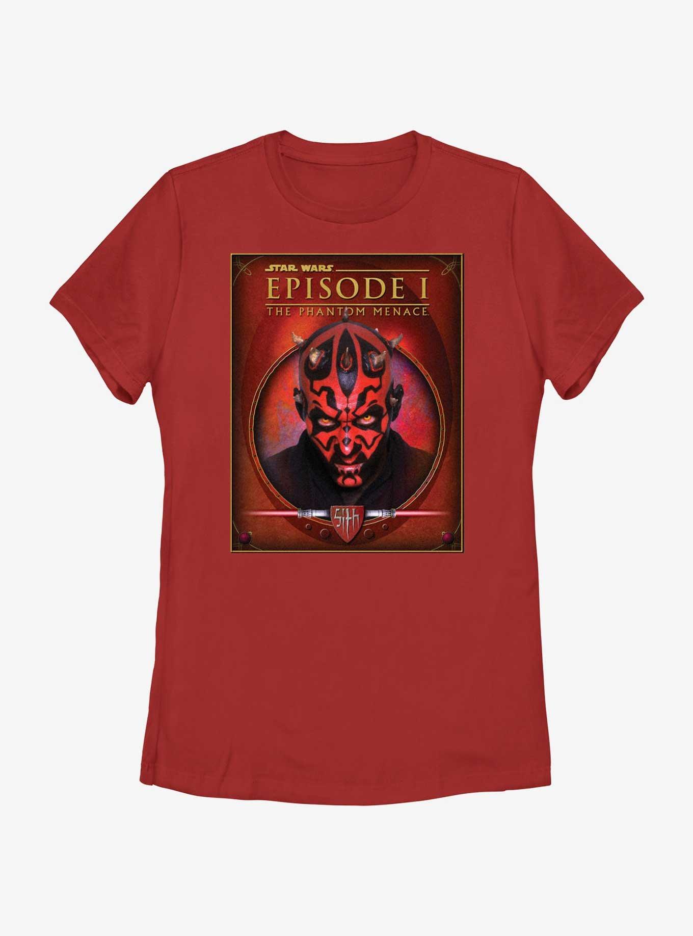 Star Wars Darth Maul Episode 1 Poster Womens T-Shirt, RED, hi-res