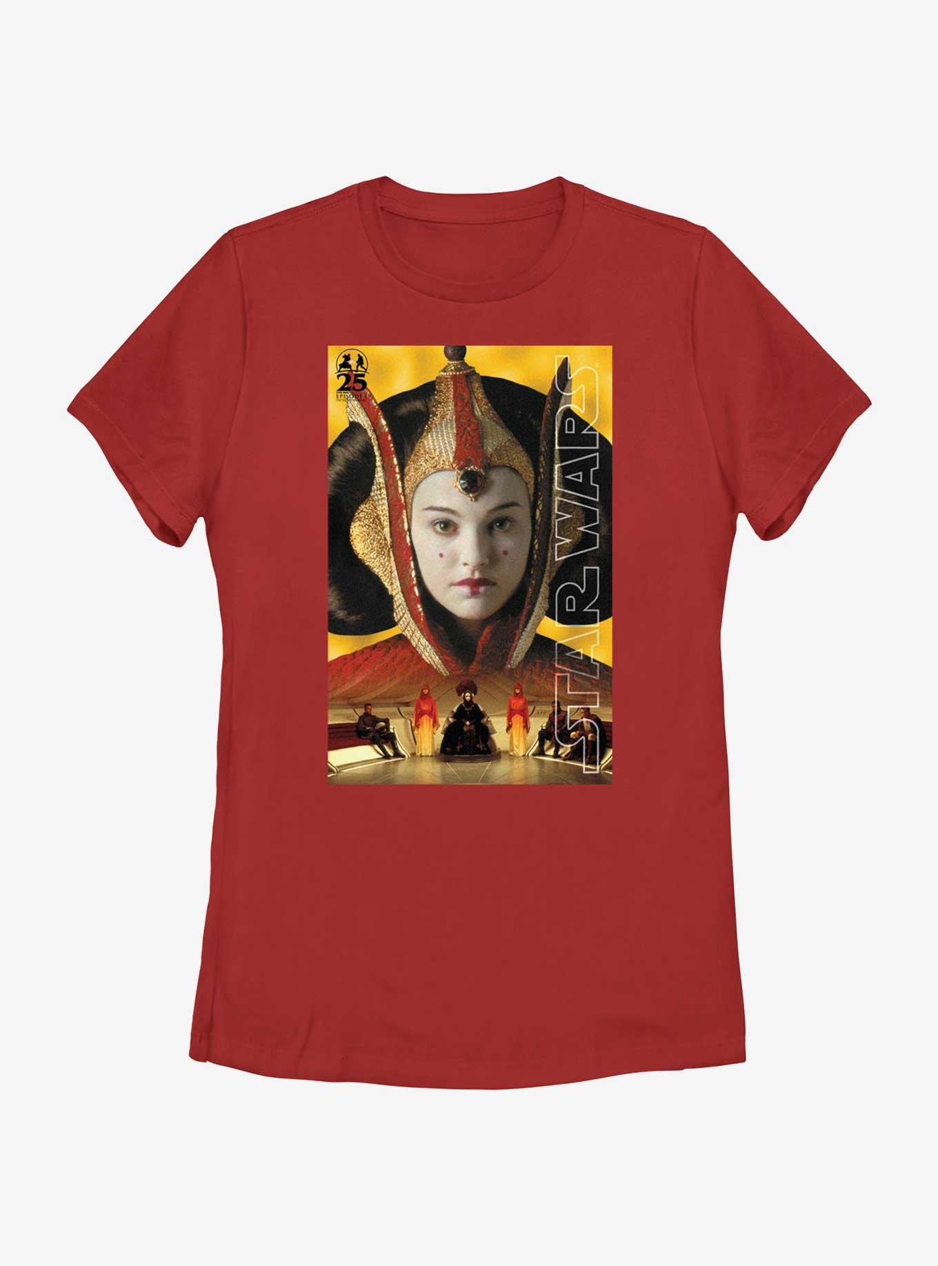 Star Wars Queen Amidala Poster Womens T-Shirt, RED, hi-res