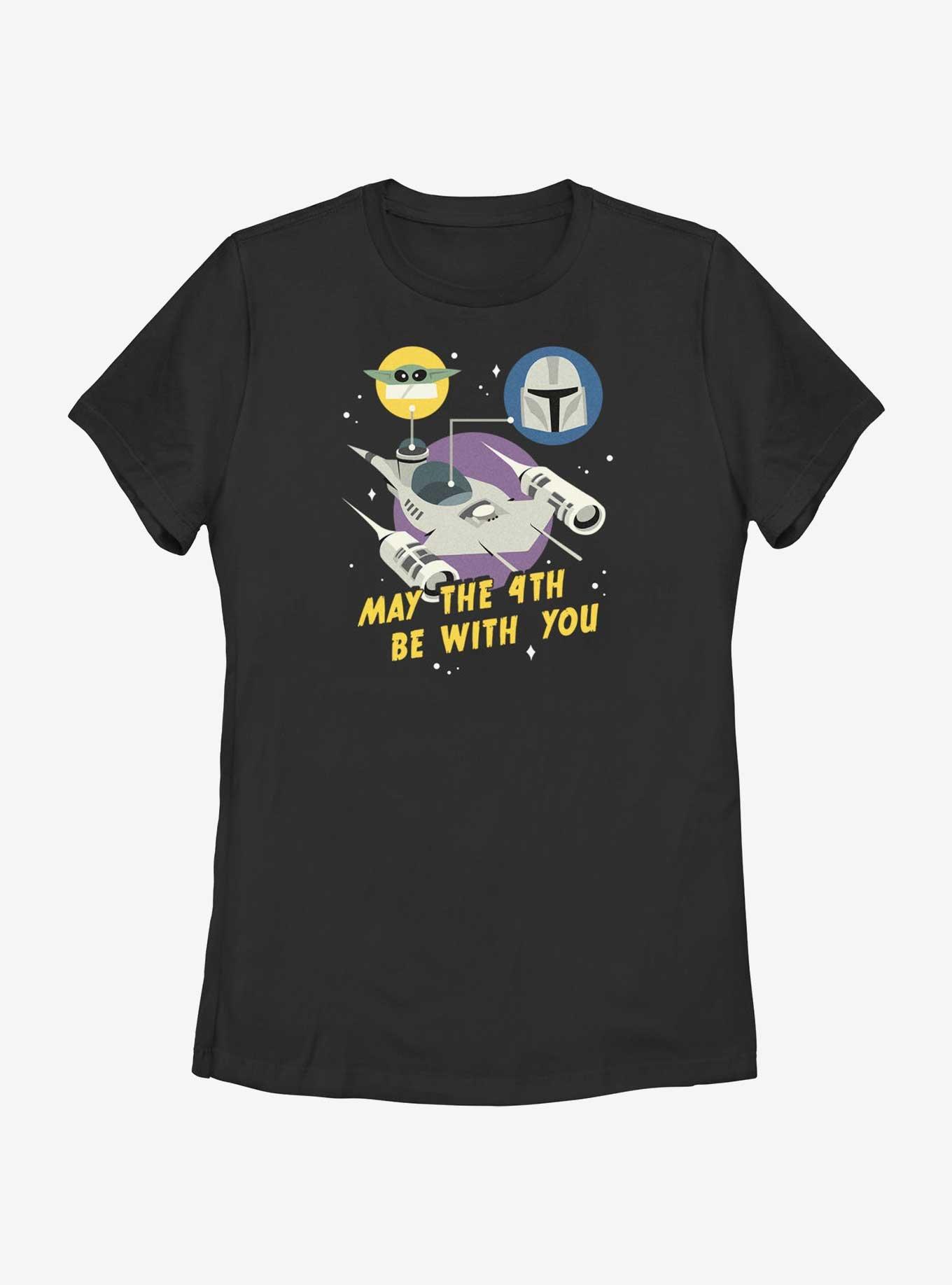 Star Wars Mando & Grogu May The 4th Be With You Womens T-Shirt