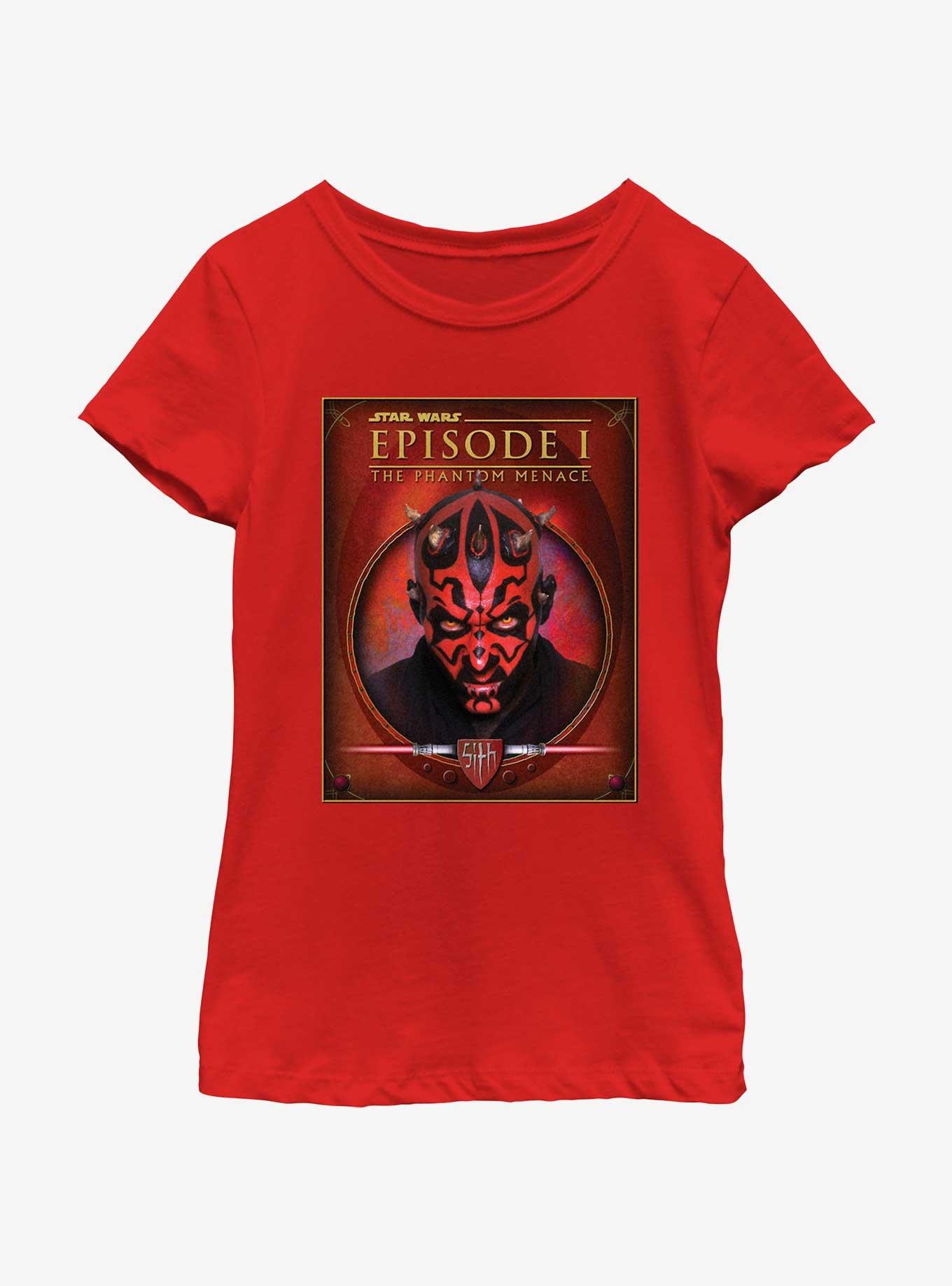 Star Wars Darth Maul Episode 1 Poster Youth Girls T-Shirt, RED, hi-res