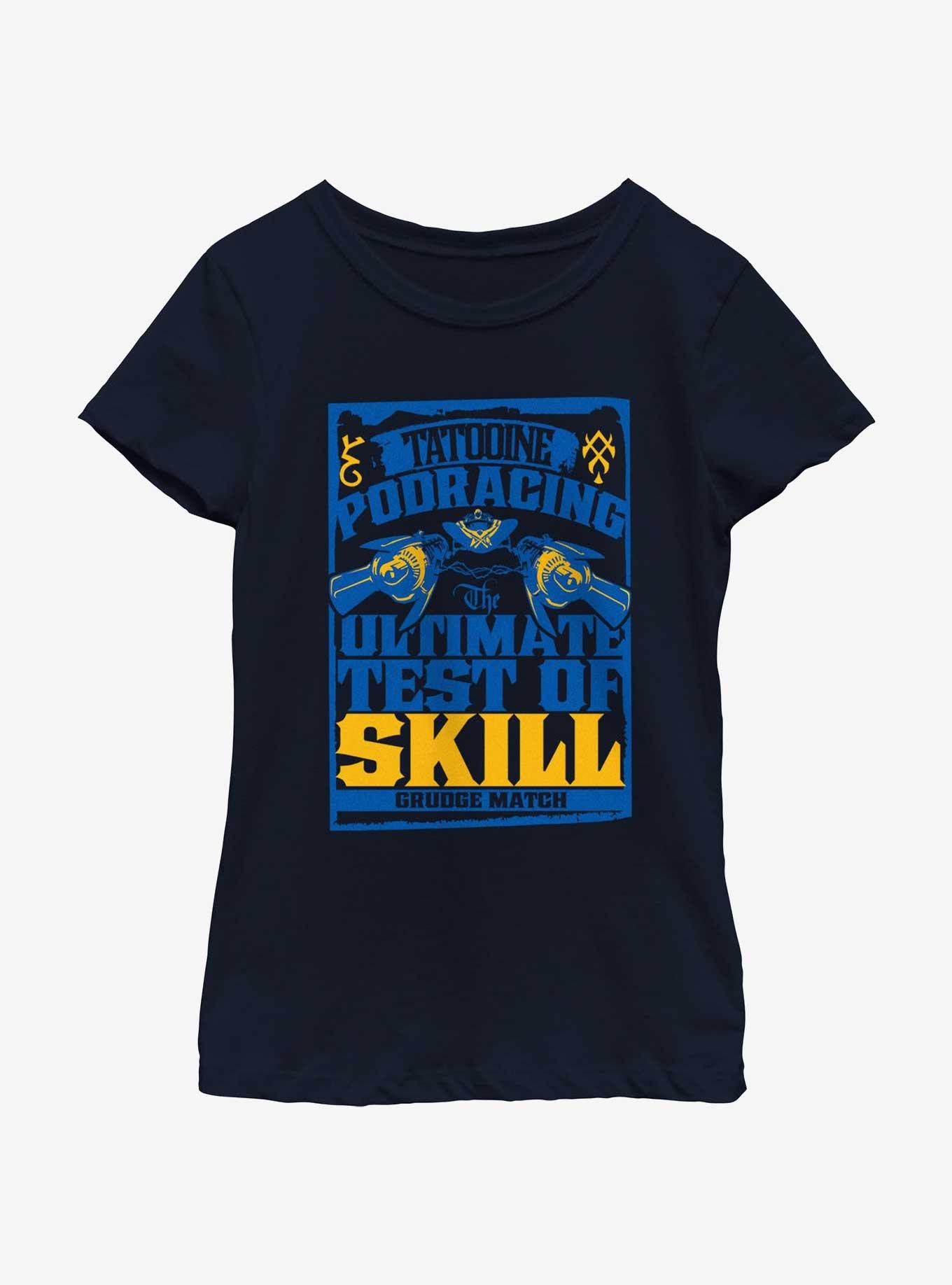 Star Wars Pod Racing Ultimate Test Of Skill Youth Girls T-Shirt, NAVY, hi-res