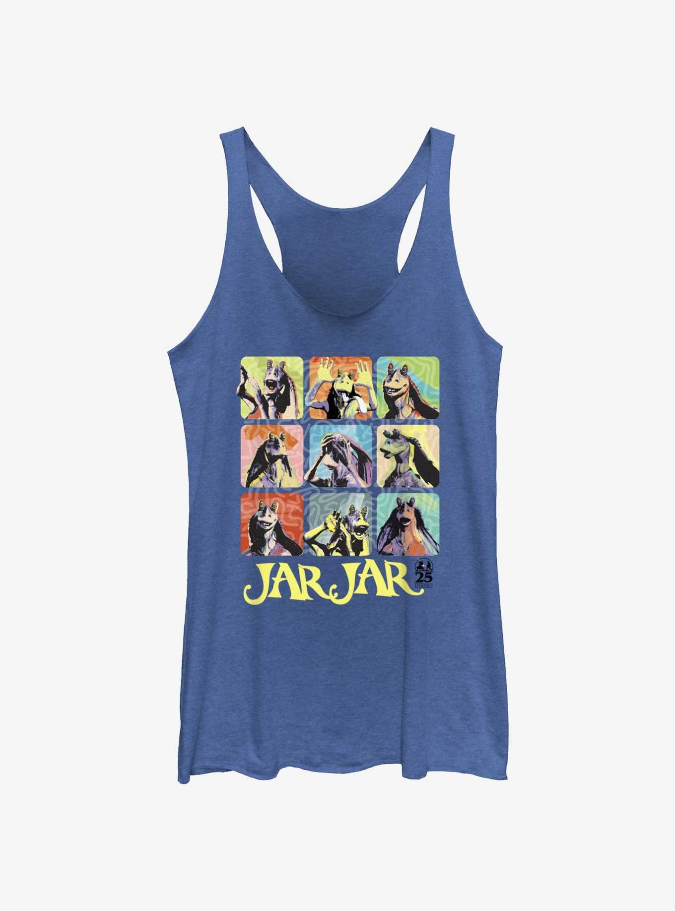 Star Wars Jar Jar Faces Womens Tank Top, ROY HTR, hi-res