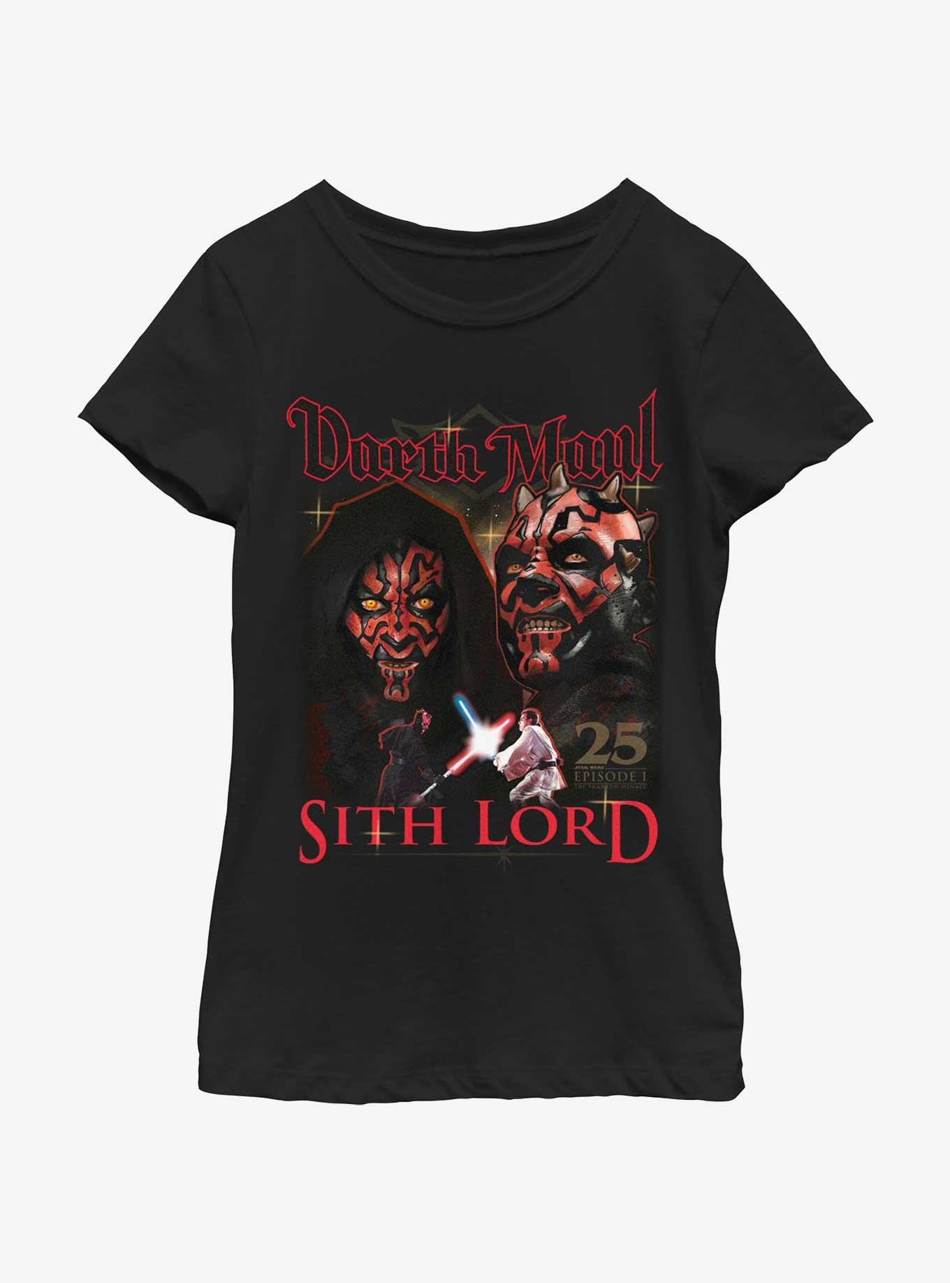 Star Wars Darth Maul Sith Lord Youth Girls T-Shirt, BLACK, hi-res