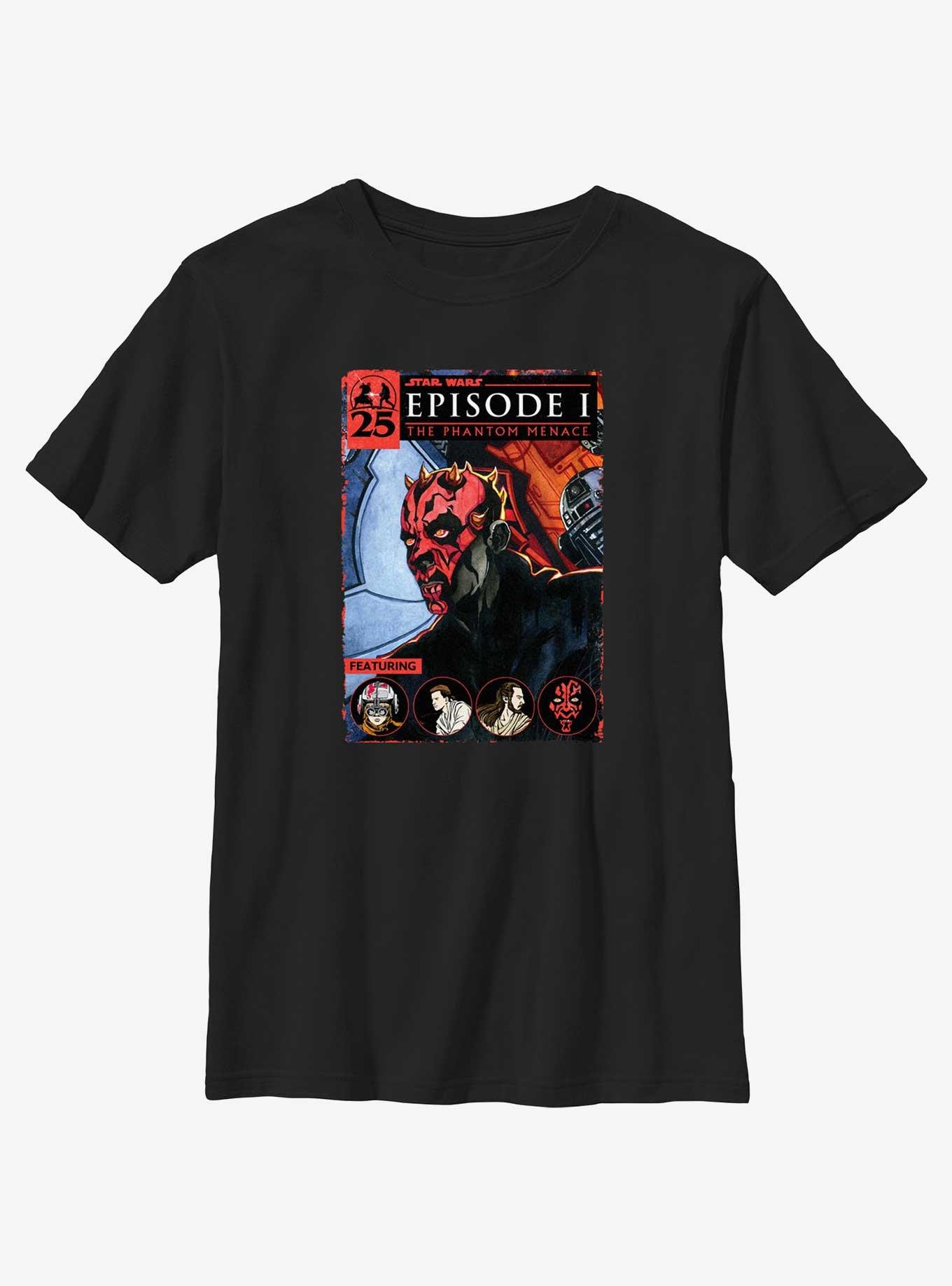 Star Wars Darth Maul Cover Youth T-Shirt, BLACK, hi-res