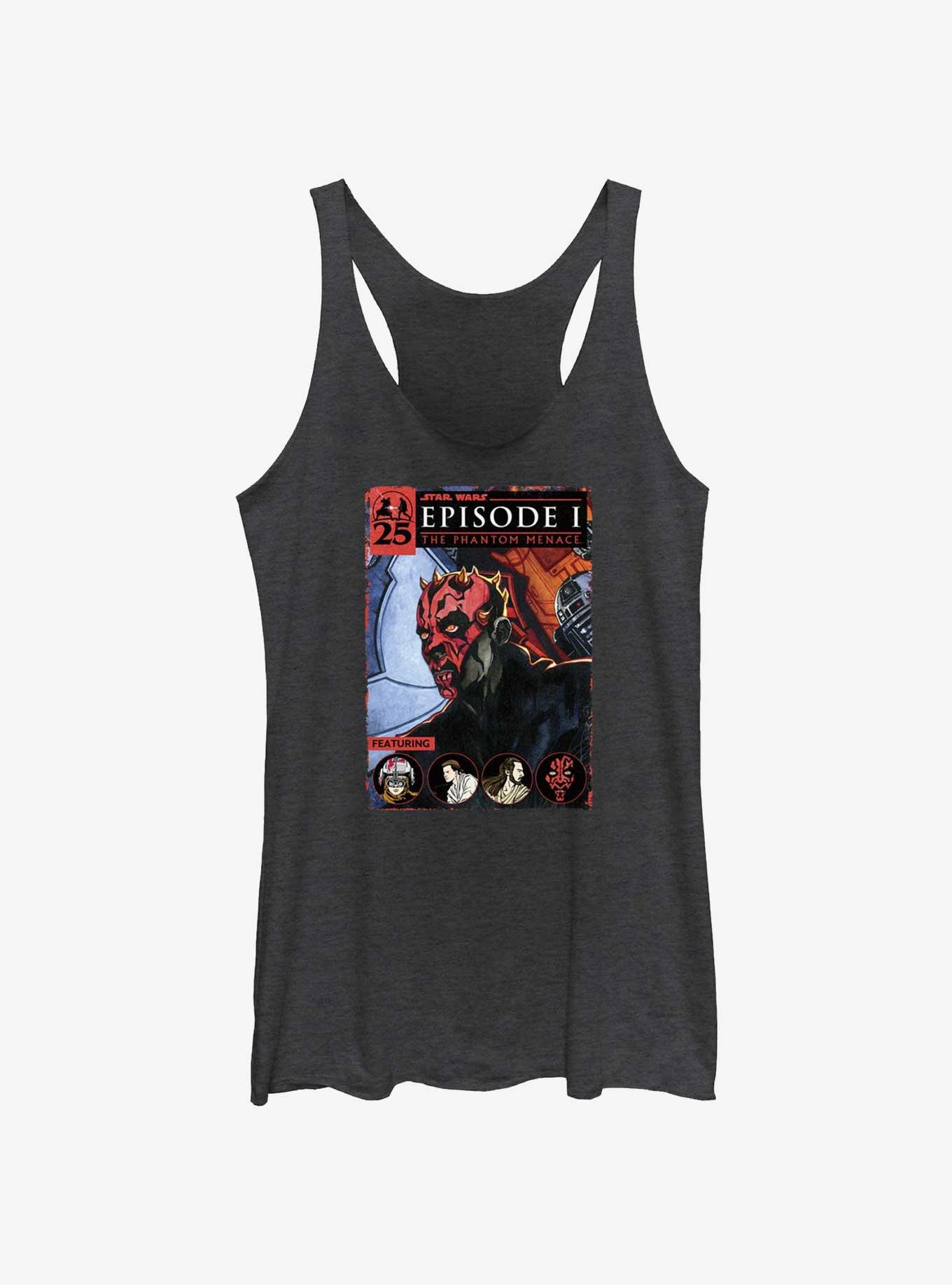 Star Wars Darth Maul Cover Womens Tank Top, BLK HTR, hi-res