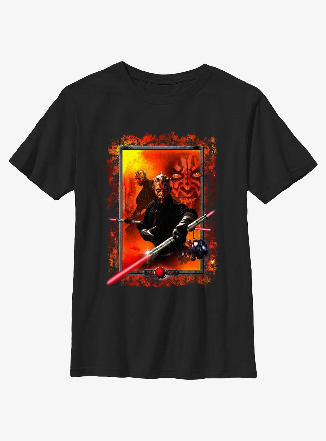 Star Wars Maul Frame Youth T-Shirt, BLACK, hi-res
