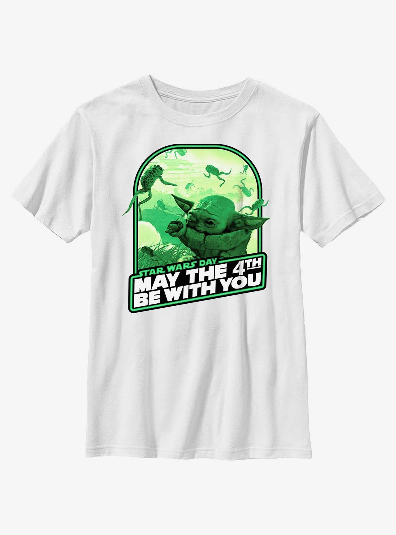 Star Wars Grogu Frog Food May The 4th Be With You Youth T-Shirt, WHITE, hi-res