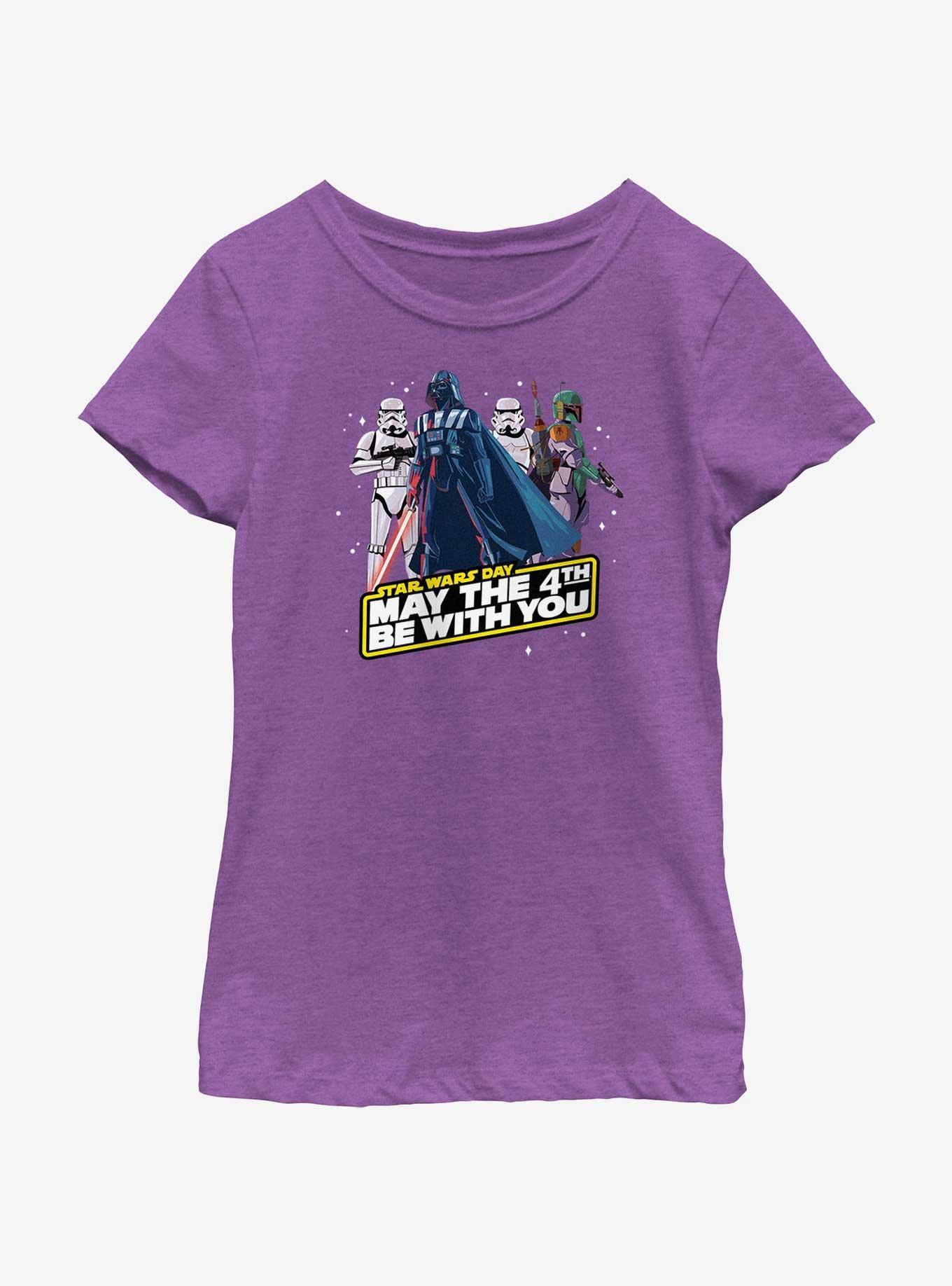 Star Wars May The Empire Be With You Youth Girls T-Shirt, PURPLE BERRY, hi-res