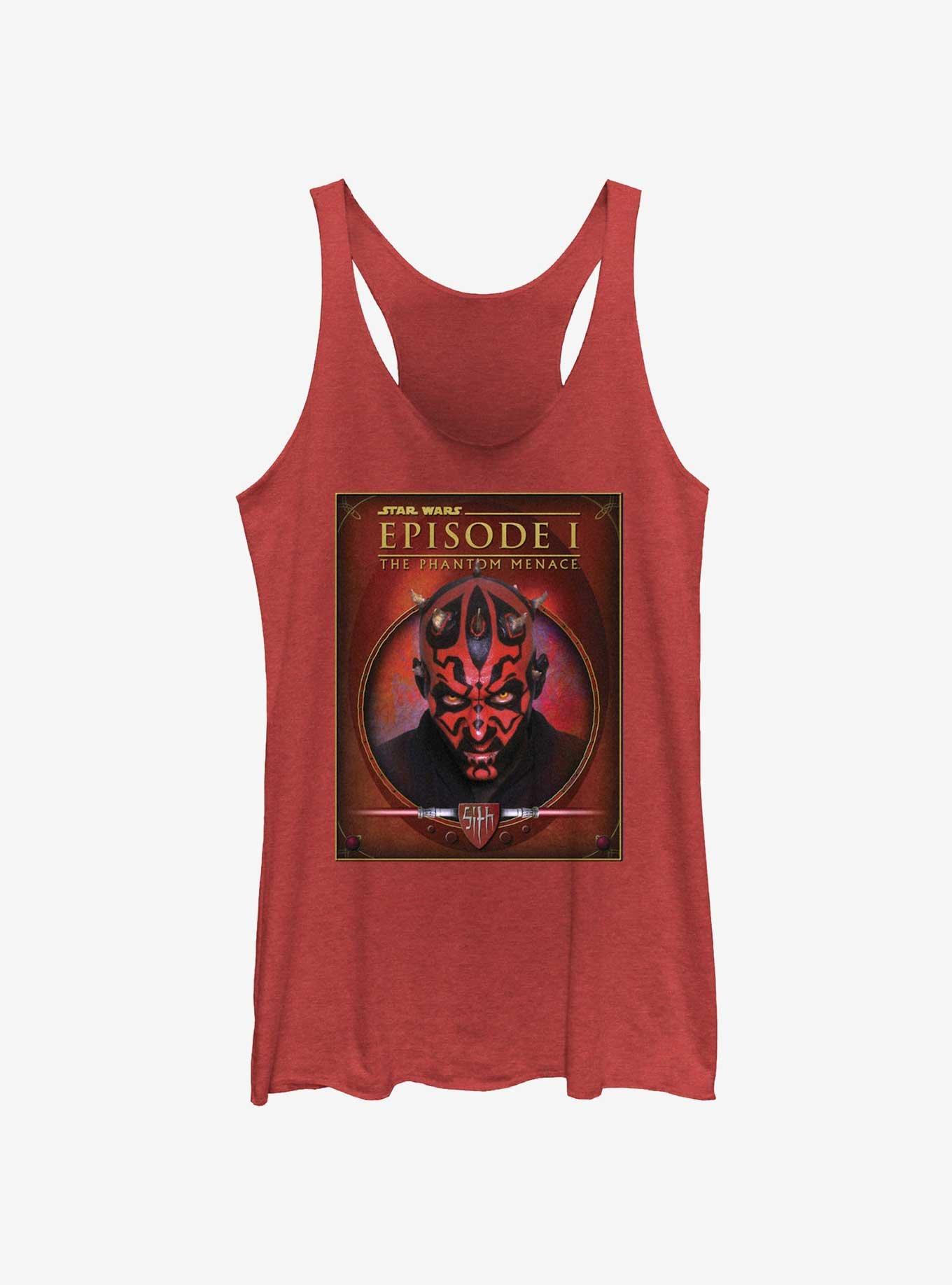 Star Wars Darth Maul Episode 1 Poster Womens Tank Top, RED HTR, hi-res