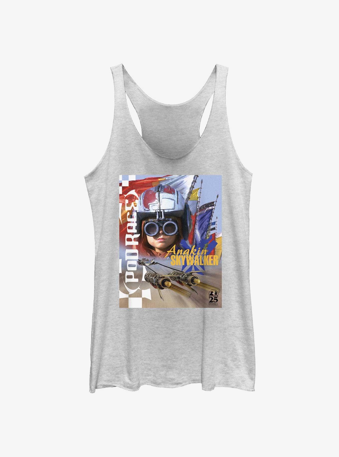 Star Wars Young Anakin Pod Race Poster Womens Tank Top, , hi-res