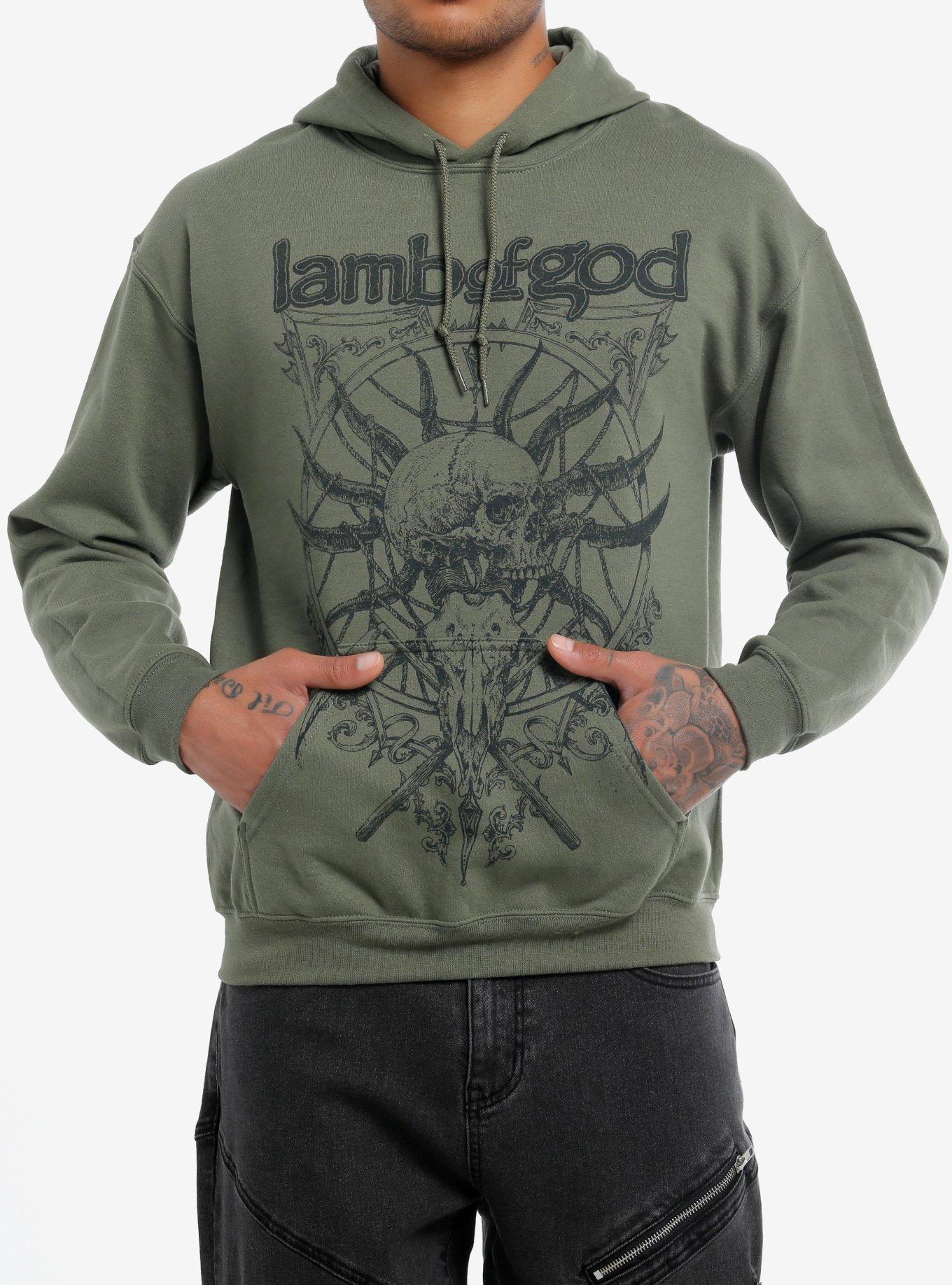 Lamb Of God Skull & Animal Horns Hoodie | Hot Topic