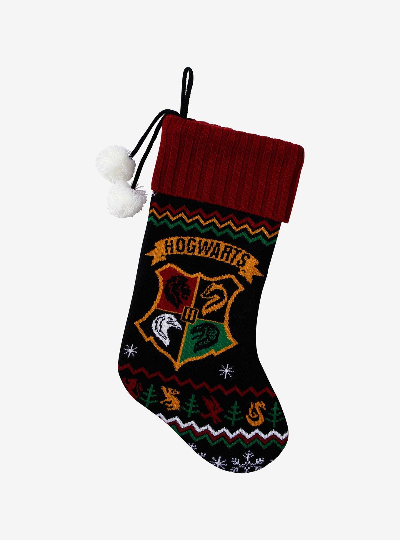 Harry Potter Hogwarts Crest Knit Stocking, , hi-res