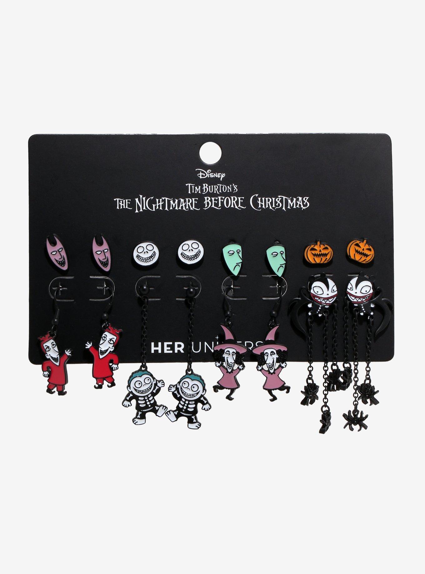 Her Universe Disney Nightmare Before Christmas Lock, Shock, & Barrel Earring Set, , hi-res