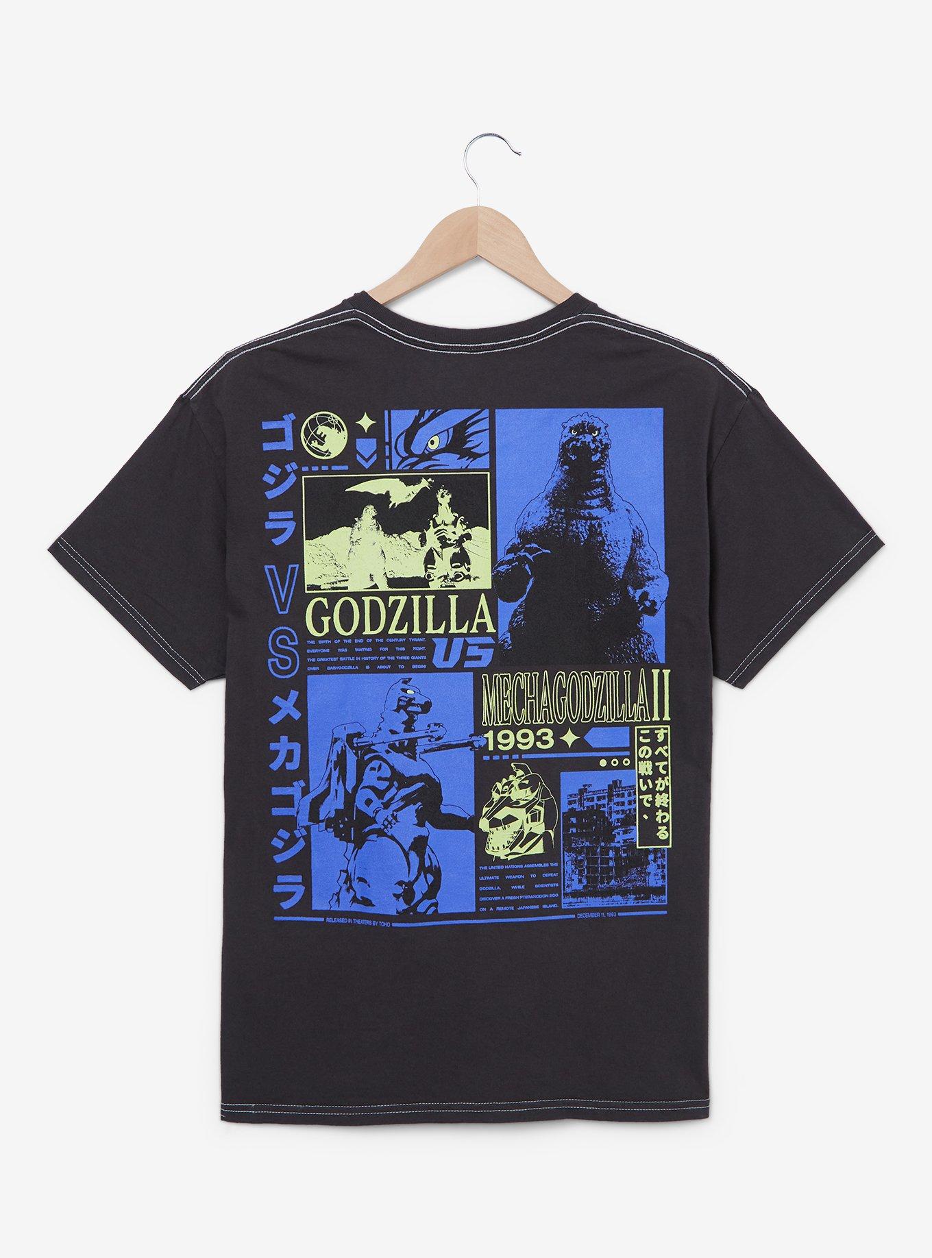 Godzilla vs Mechagodzilla Vaporwave T-Shirt — BoxLunch Exclusive, , hi-res