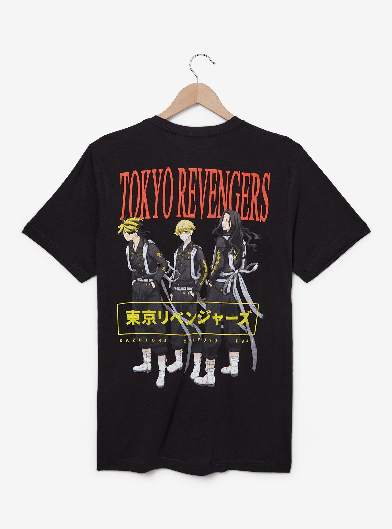 Tokyo Revengers Trio T-Shirt &mdash; BoxLunch Exclusive, BLACK, hi-res