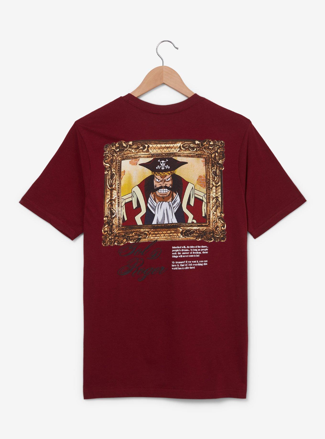 One Piece King of the Pirates Portrait T-Shirt - BoxLunch Exclusive, OX BLOOD, hi-res