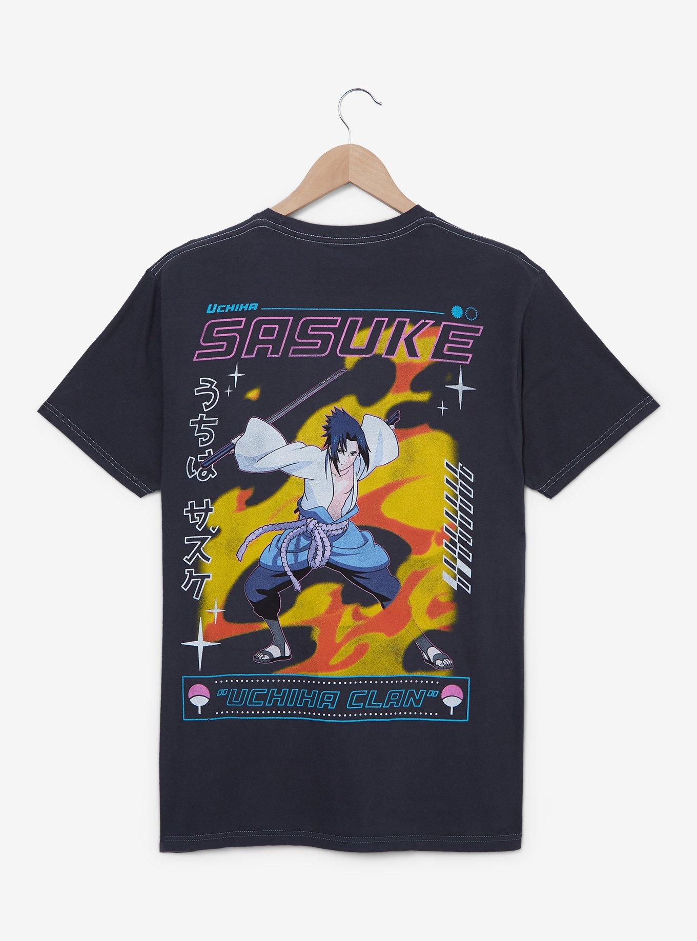 Naruto Shippuden Sasuke Portrait T-Shirt - BoxLunch Exclusive, BLACK, hi-res