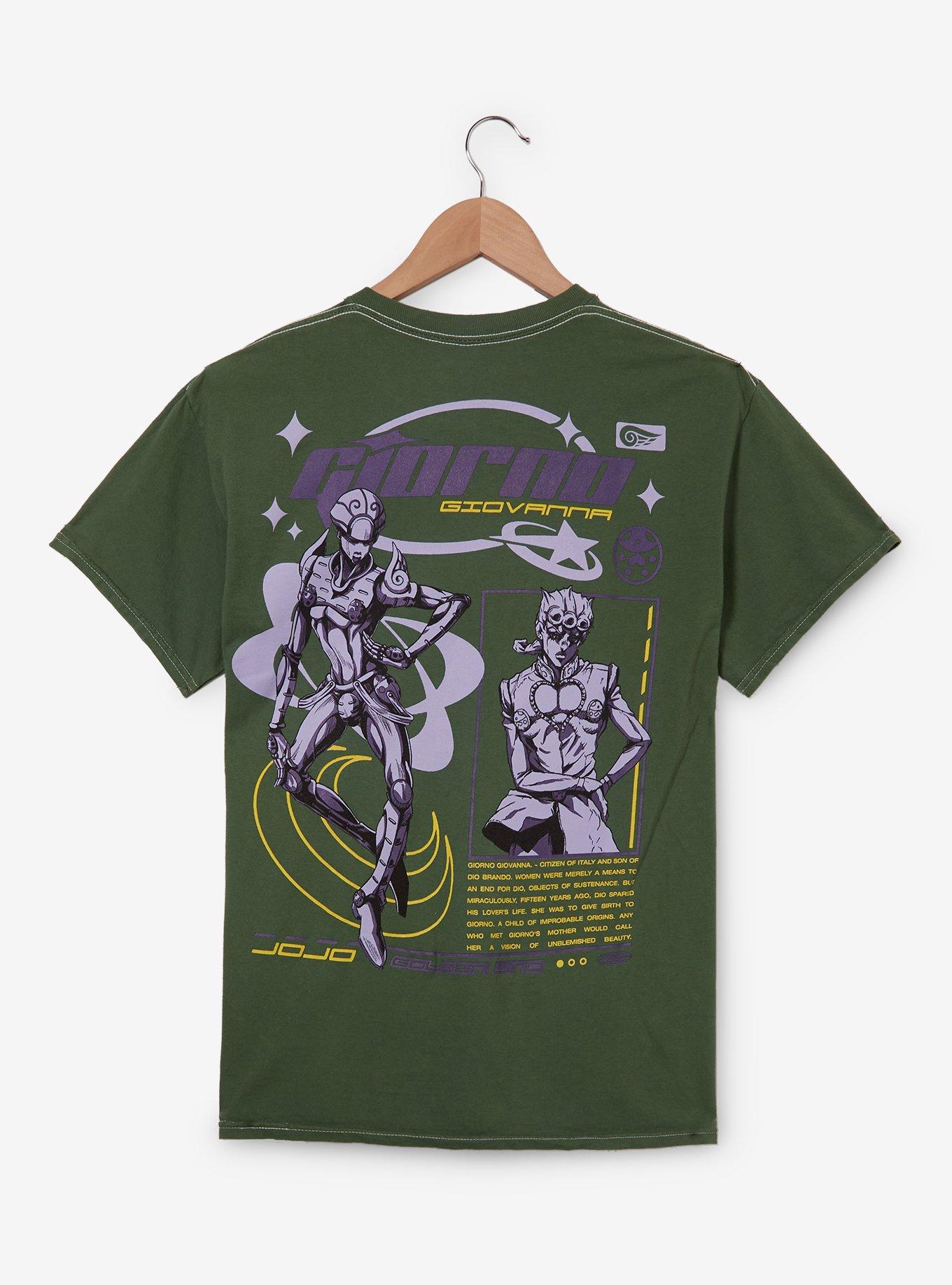 JoJo's Bizarre Adventure Giorno Vaporwave Portrait T-Shirt - BoxLunch Exclusive, GREEN, hi-res