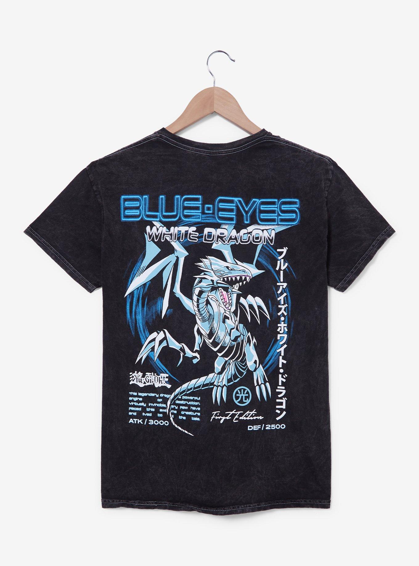 Yu-Gi-Oh! Blue-Eyes White Dragon Vaporwave T-Shirt — BoxLunch Exclusive, BLACK, hi-res