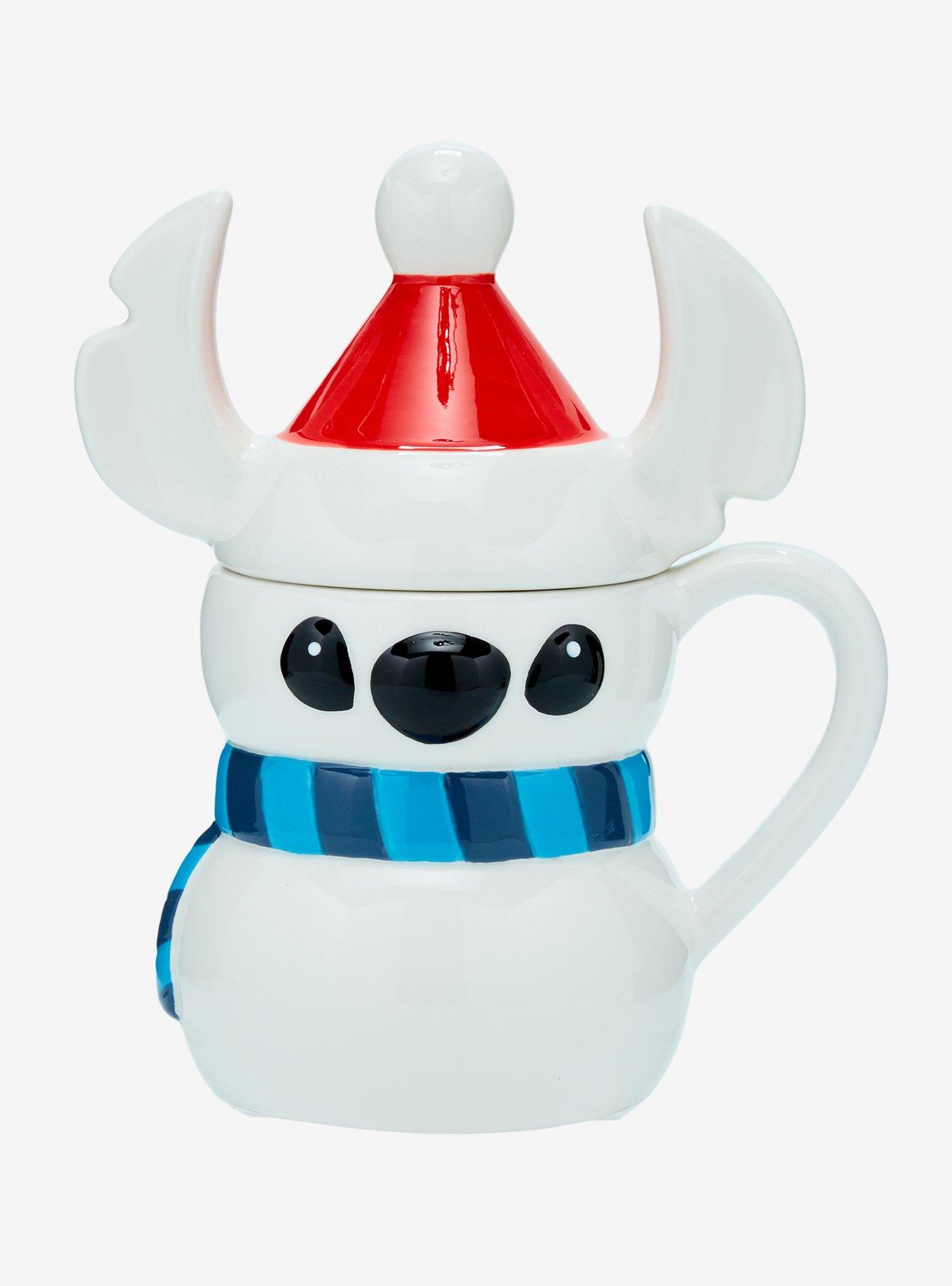 Disney Lilo & Stitch Snowman Stitch Mug with Lid, , hi-res