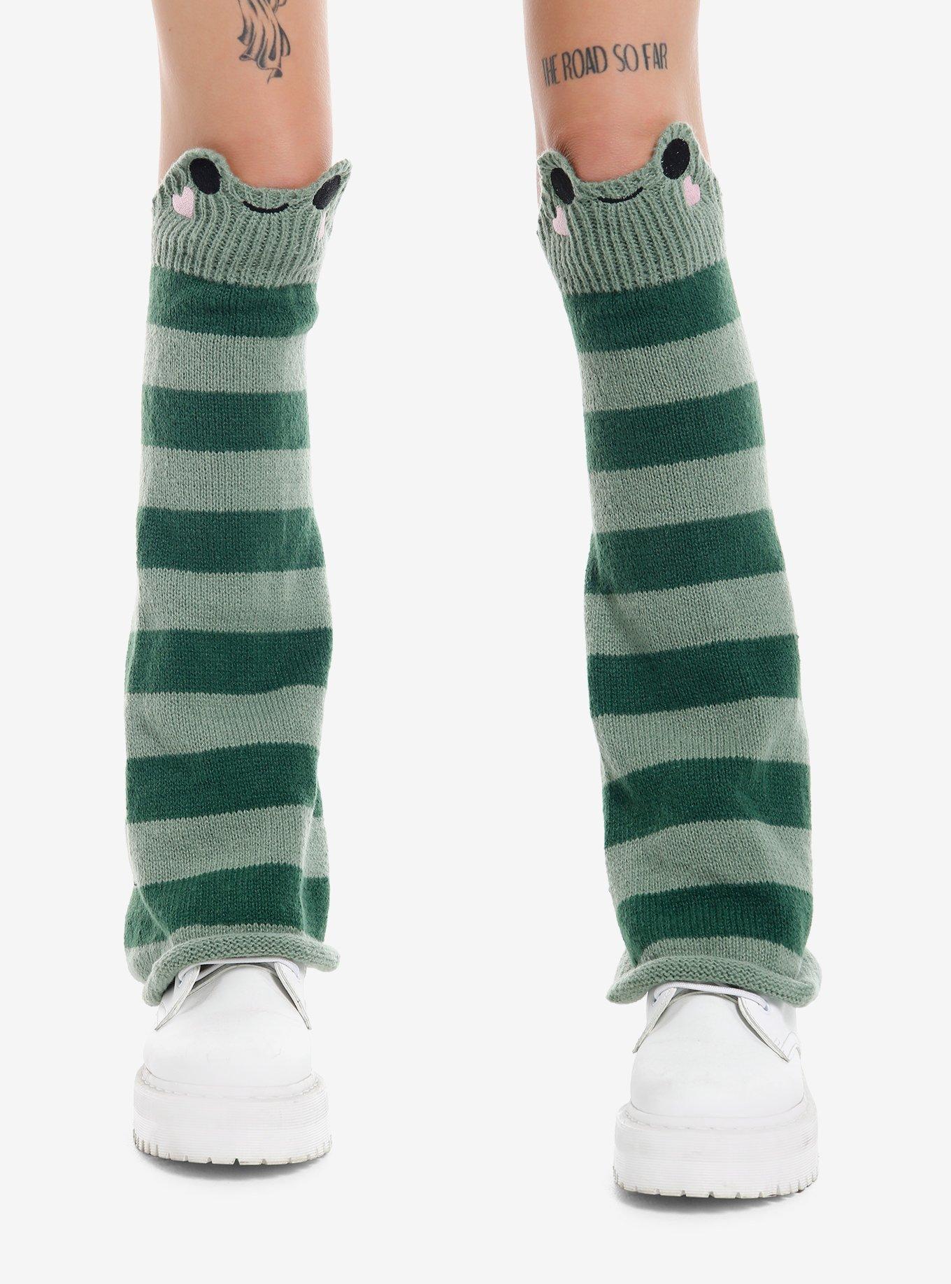 Frog Stripe Leg Warmers, , hi-res