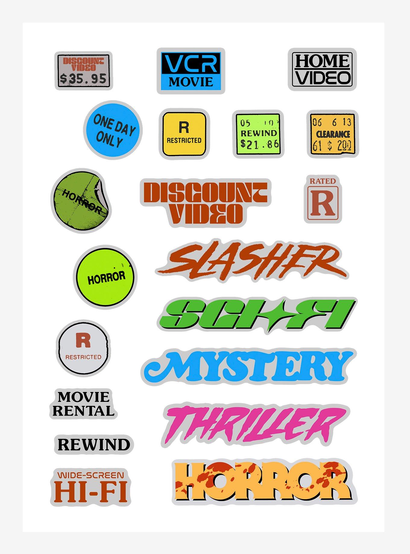 Horror Movie Club Kiss-Cut Sticker Sheet, , hi-res