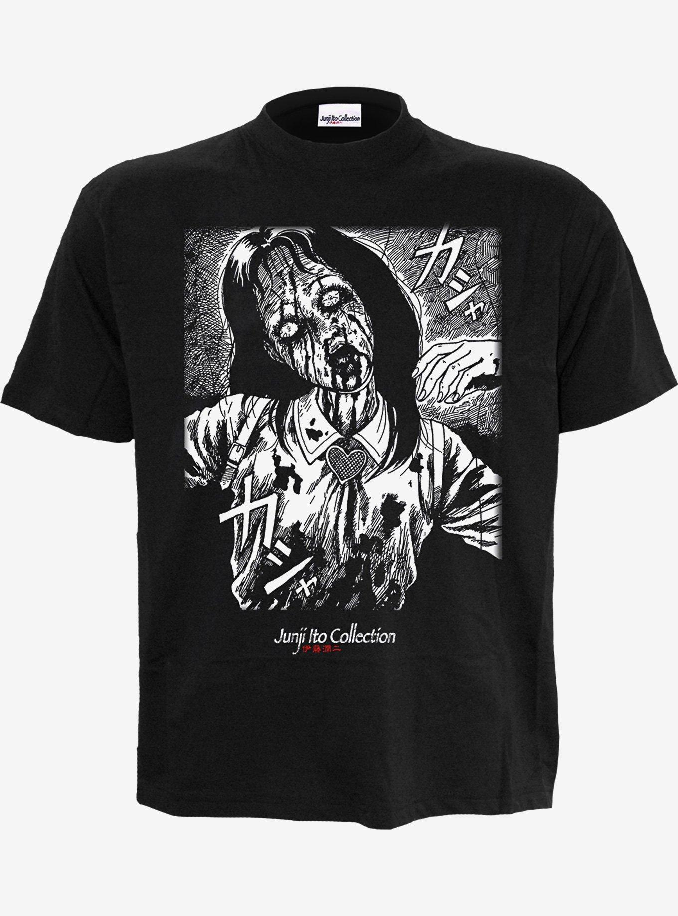 Junji Ito Bleeding Front Print T-Shirt, BLACK, hi-res