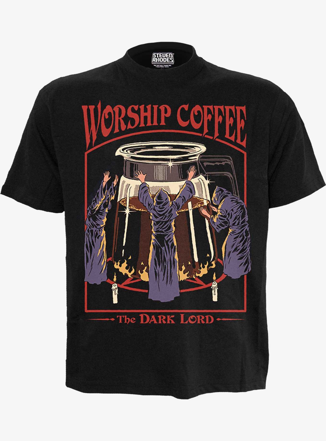 Steven Rhodes Worship Coffee Front Print T-Shirt, , hi-res