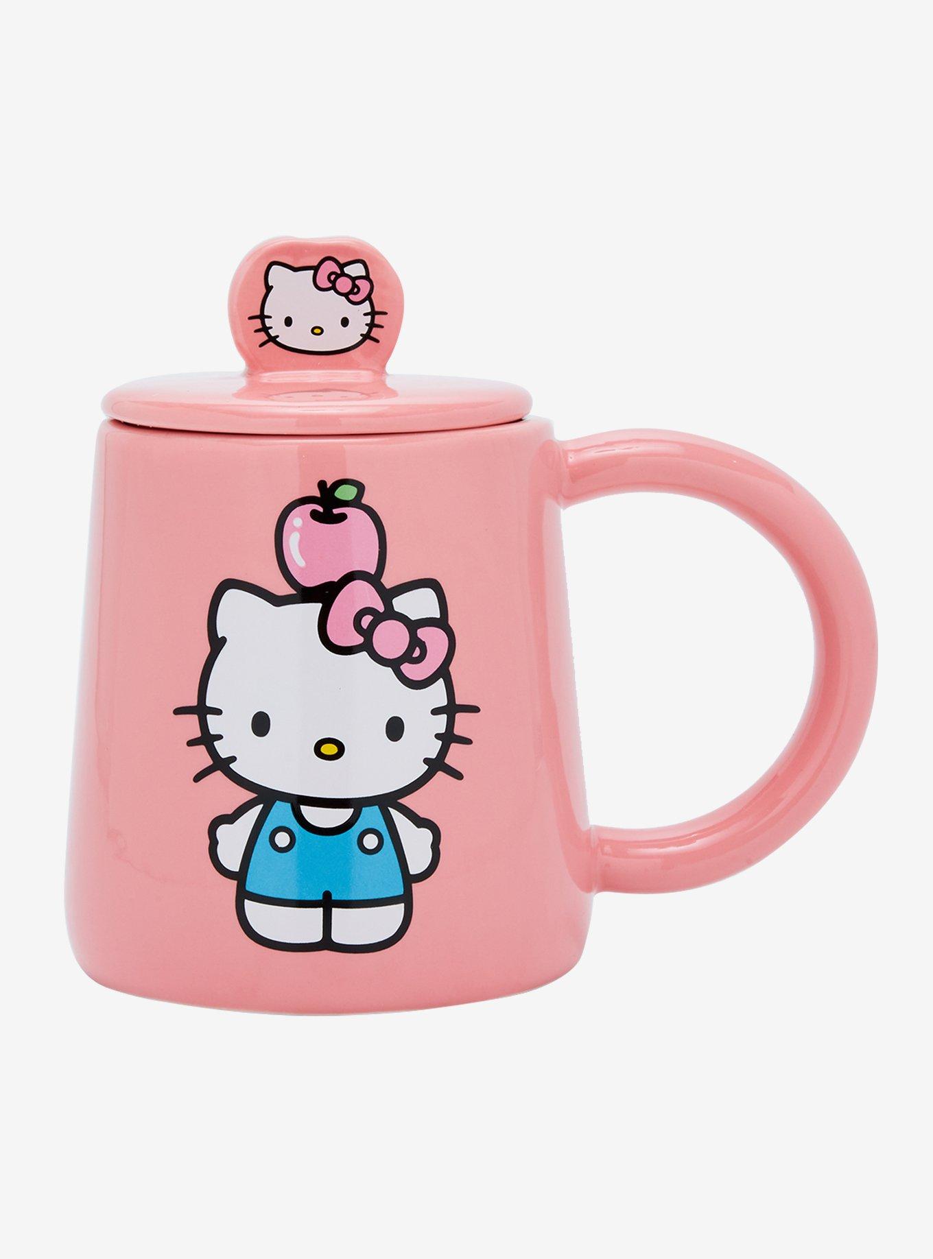 マグカップ・食器 HELLO KITTY apple mug Sanrio Hello Kitty Apple Mug with Lid | BoxLunch