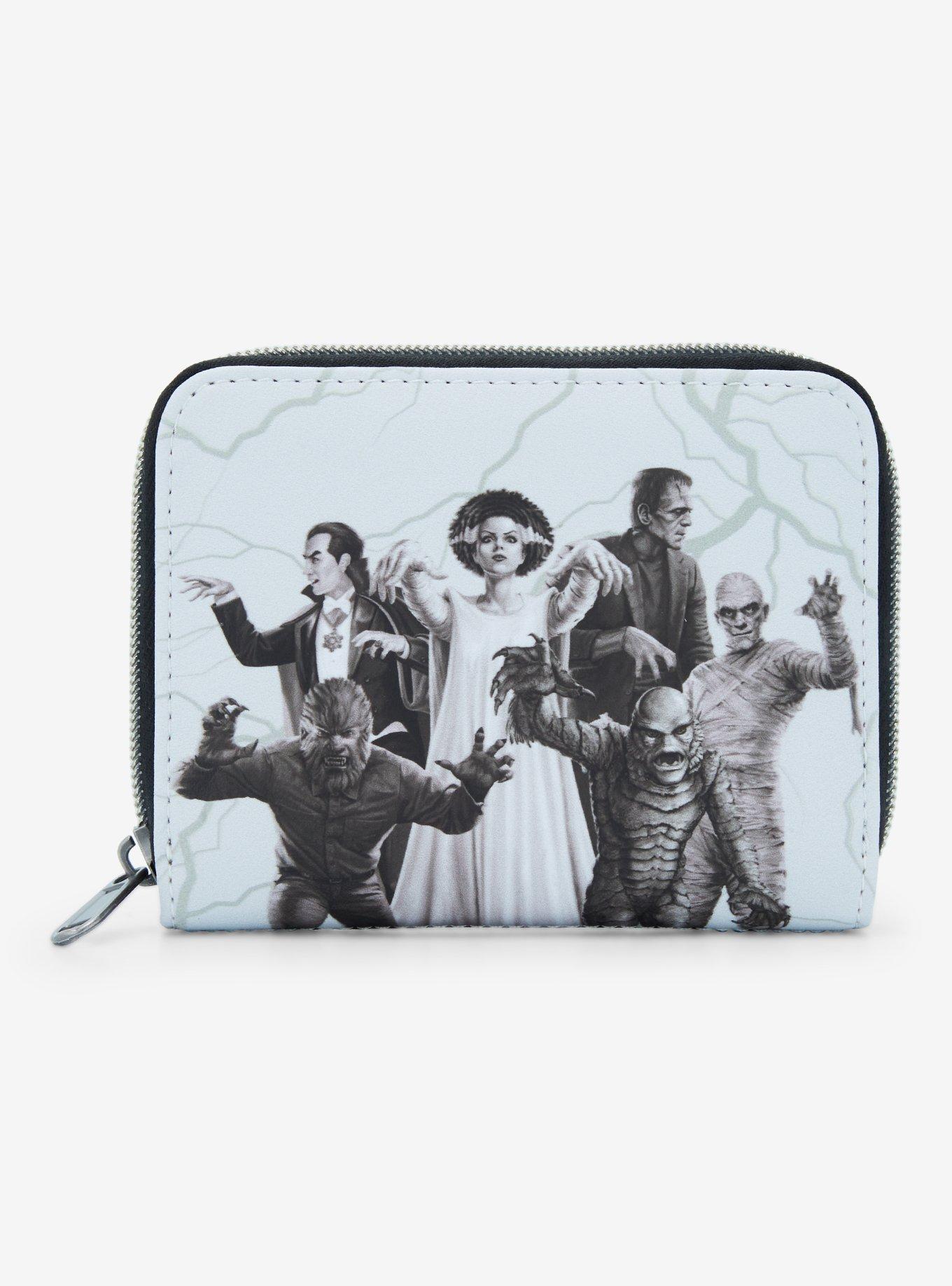 Loungefly Universal Monsters Glow-In-The-Dark Mini Zipper Wallet, , hi-res