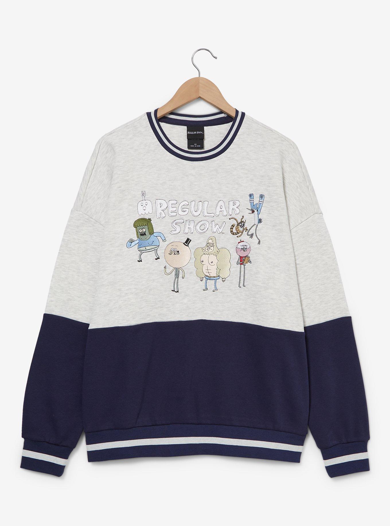 Regular Show Group Portrait Panel Crewneck - BoxLunch Exclusive, BLUE, hi-res