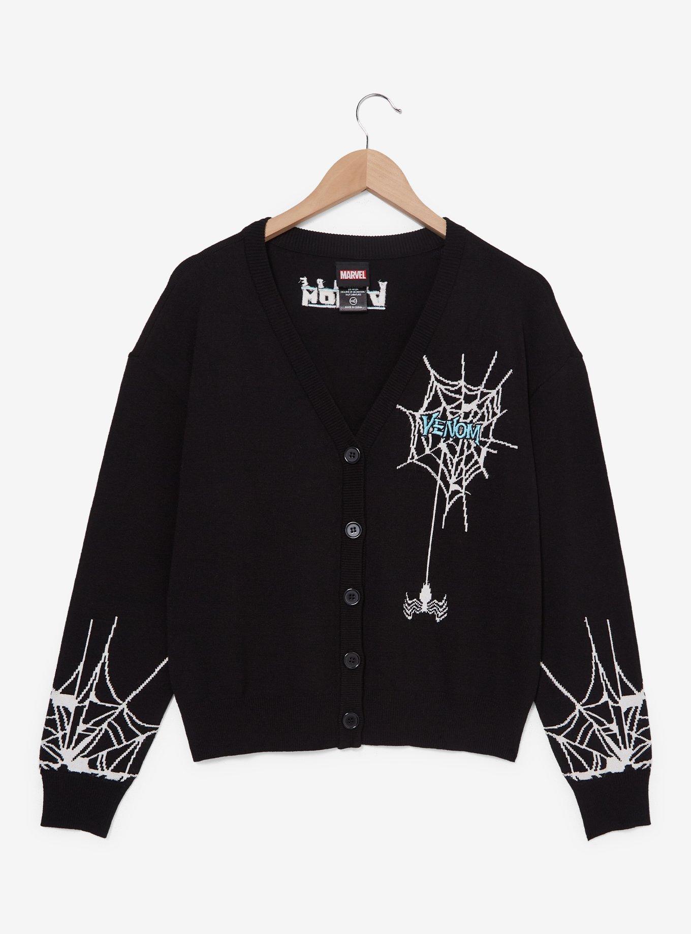 Marvel Venom Webs Women's Cardigan - BoxLunch Exclusive, , hi-res