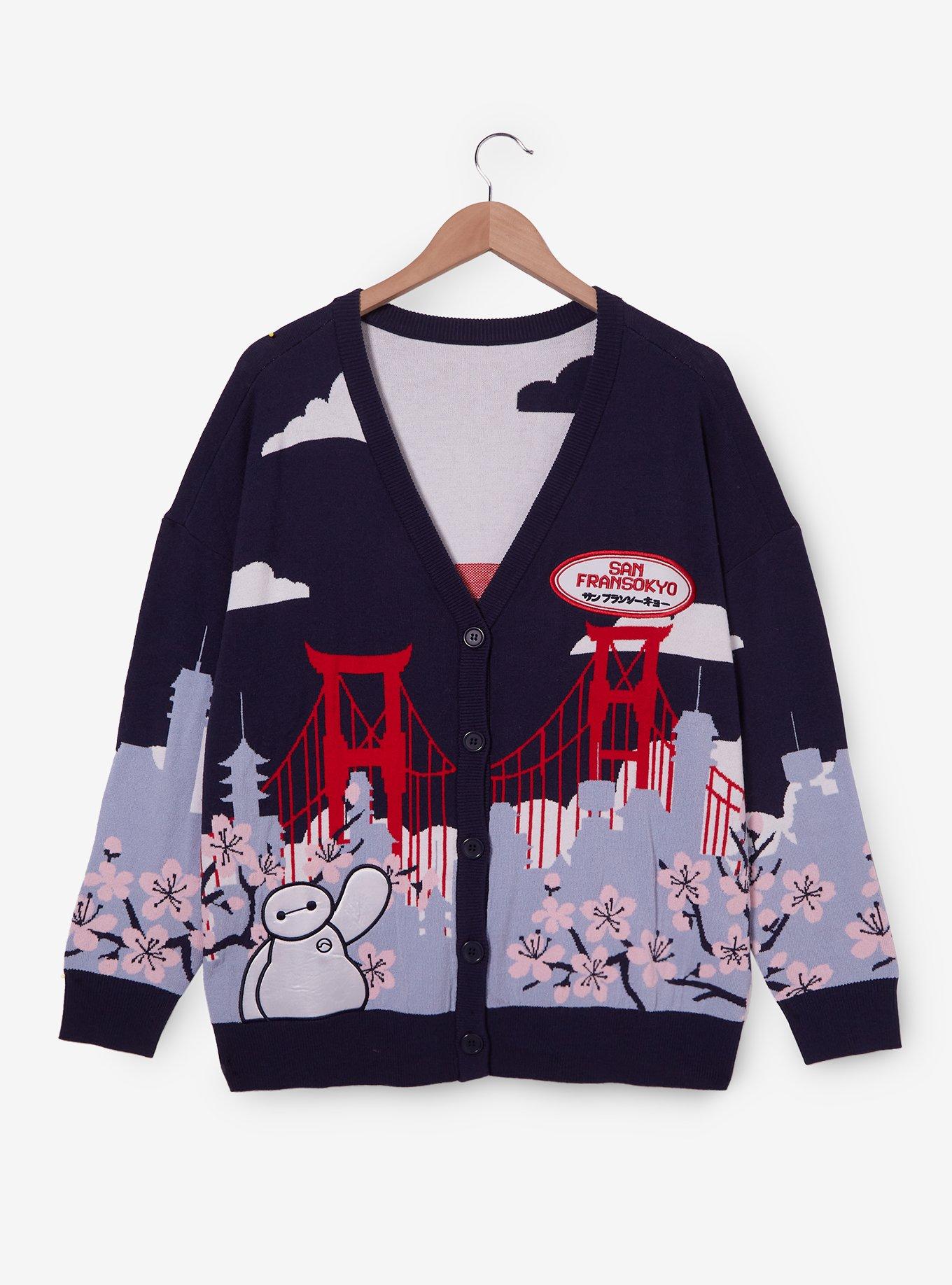 Disney Big Hero 6 Baymax San Fransokyo Women's Plus Size Cardigan — BoxLunch Exclusive, , hi-res