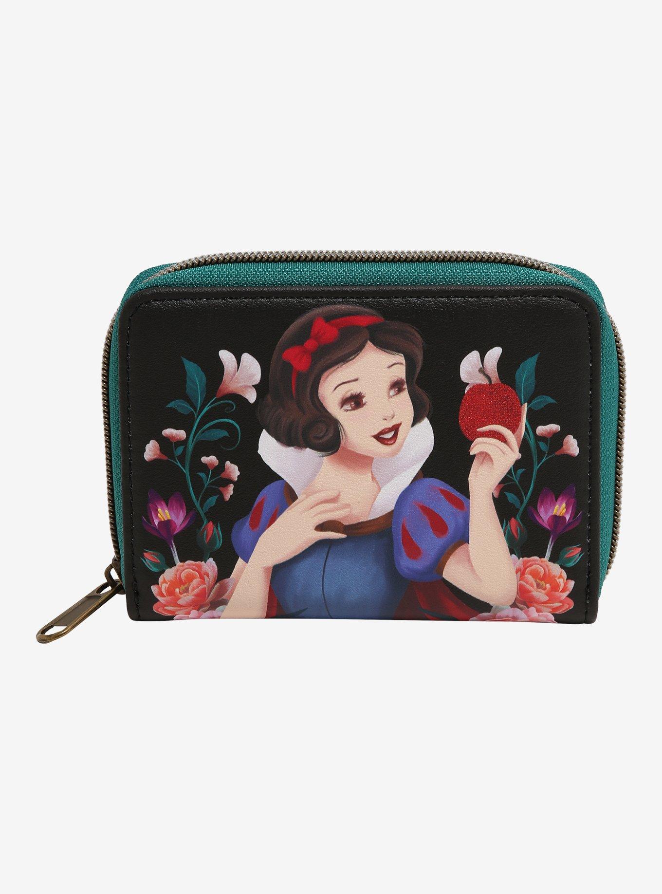 Loungefly Snow White And The Seven Dwarfs Floral Apple Mini Zipper Wallet Hot Topic