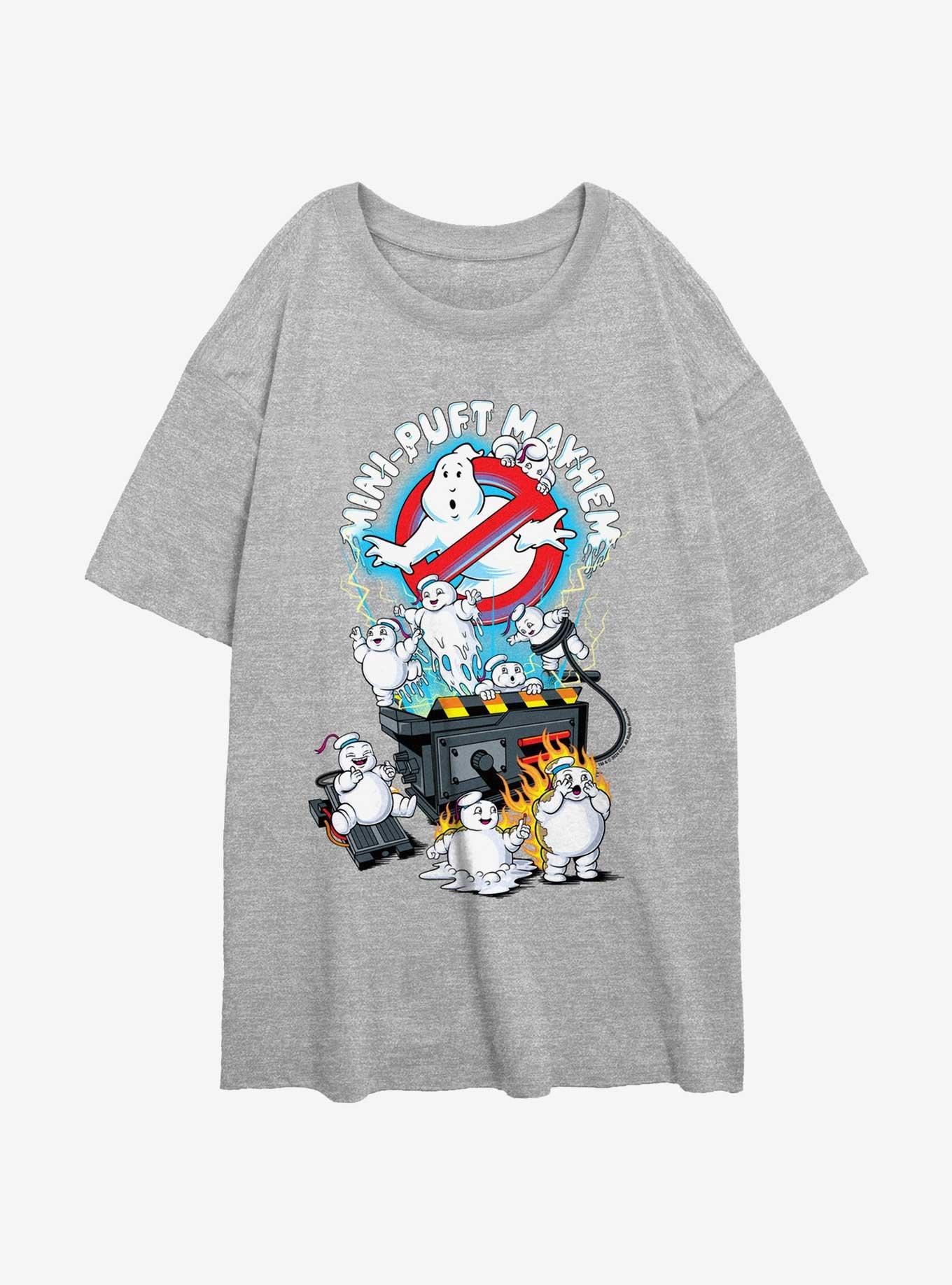 Ghostbusters Mini Puft Mayhem Girls Oversized T-Shirt, ATH HTR, hi-res