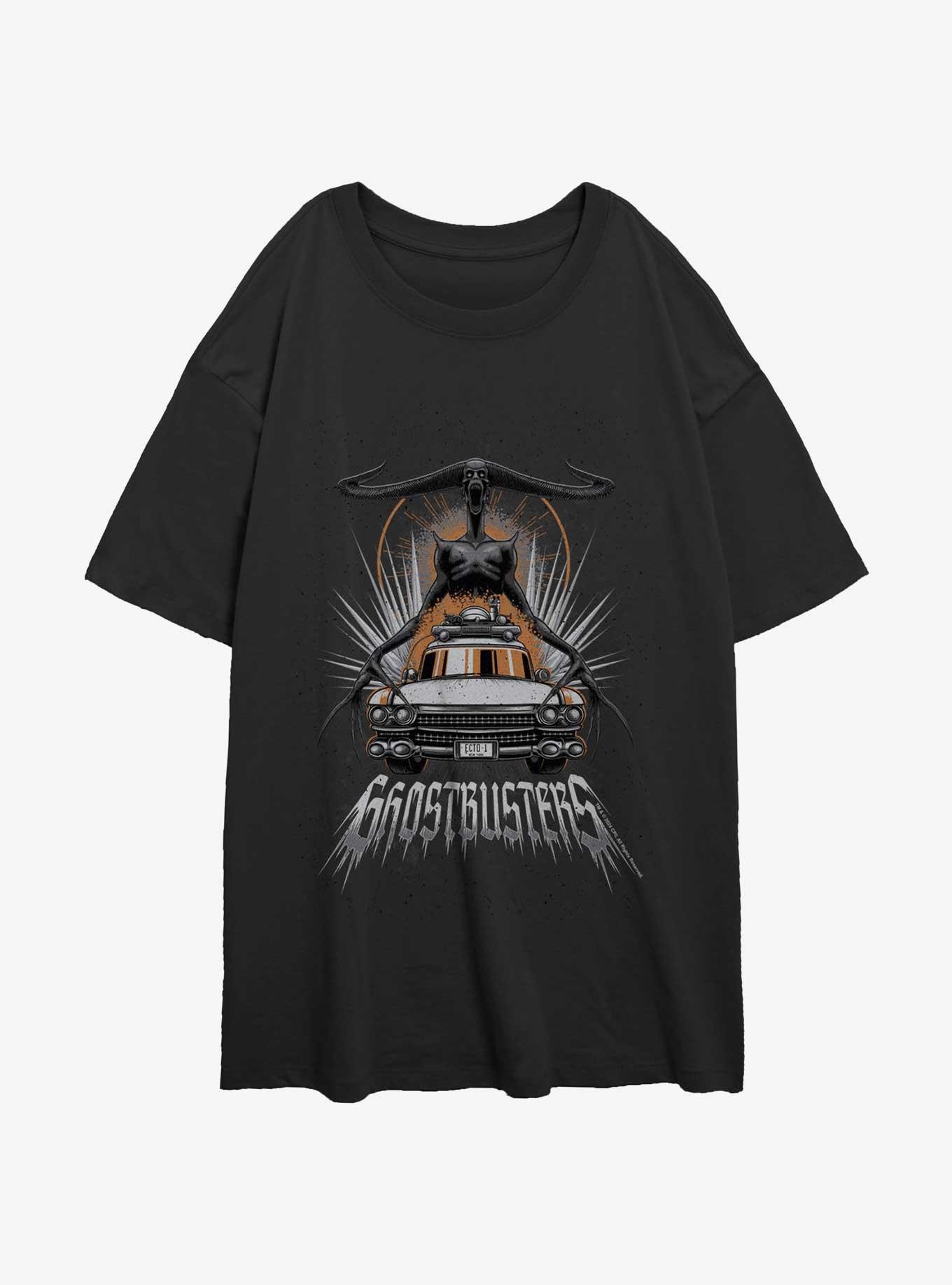 Ghostbusters Tall Dark and Horny at 12 o'clock Girls Oversized T-Shirt, BLACK, hi-res