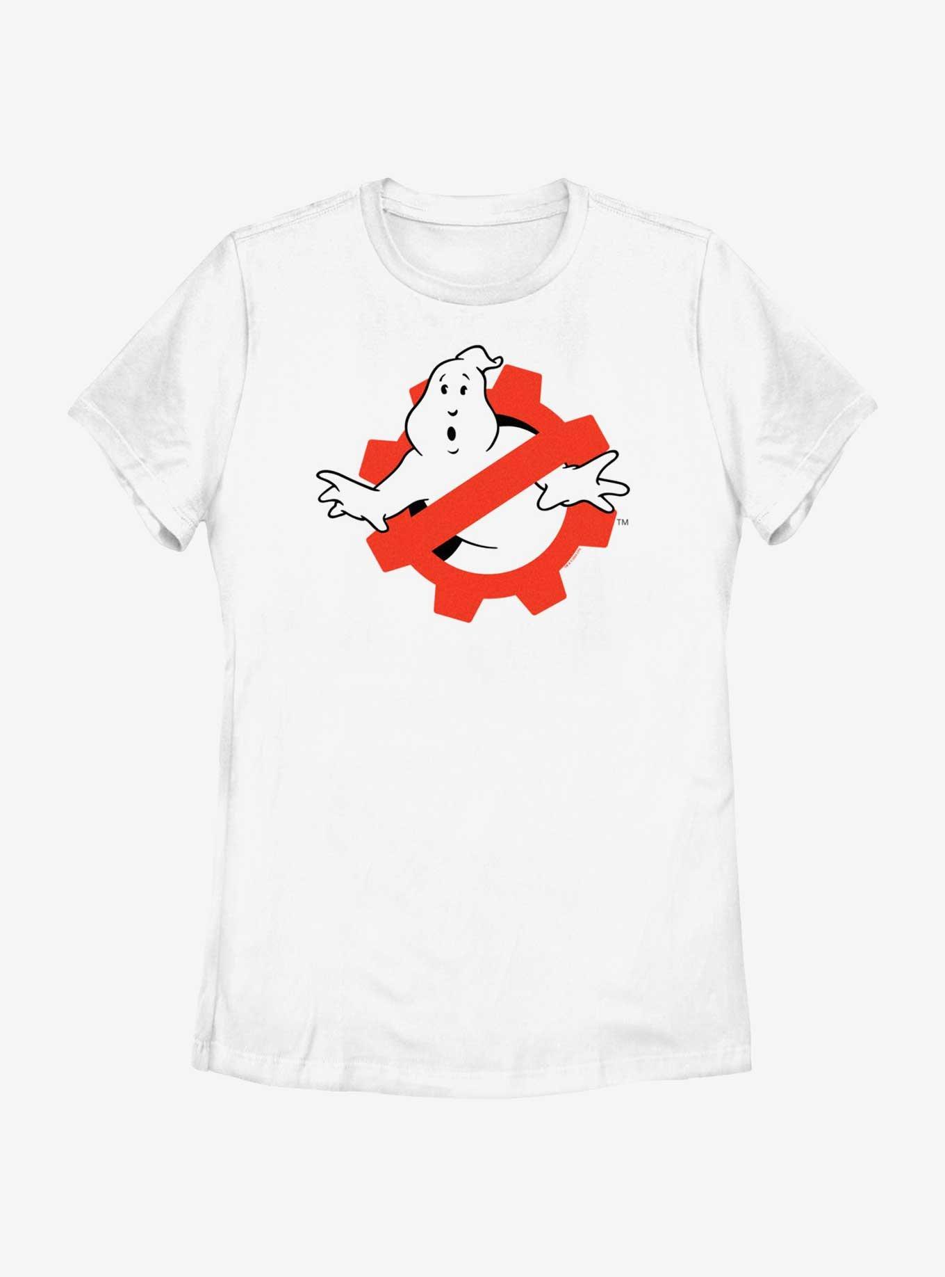 Ghostbusters Gear Logo Womens T-Shirt, WHITE, hi-res