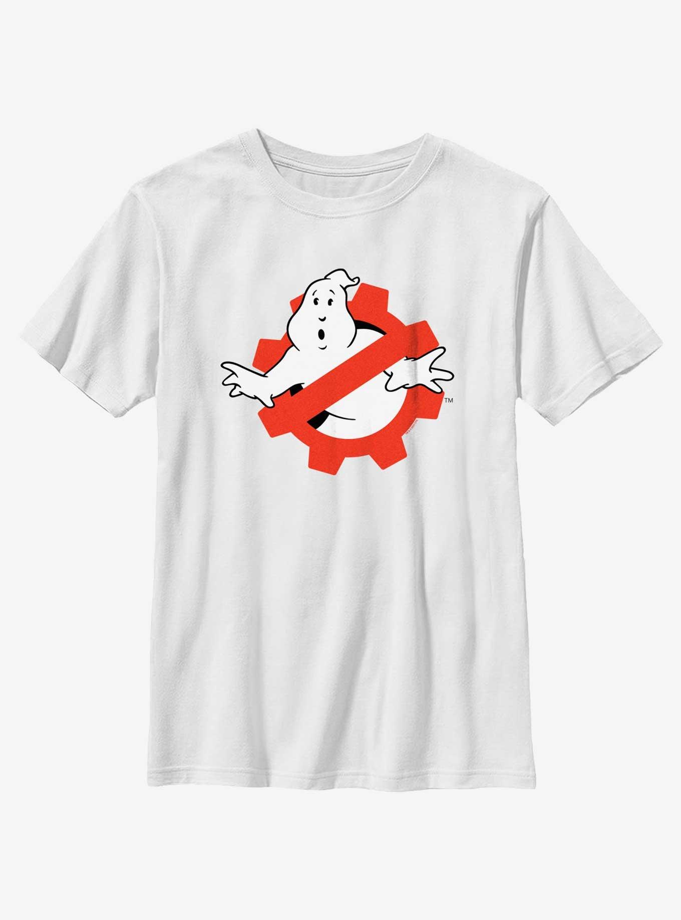 Ghostbusters Gear Logo Youth T-Shirt, WHITE, hi-res