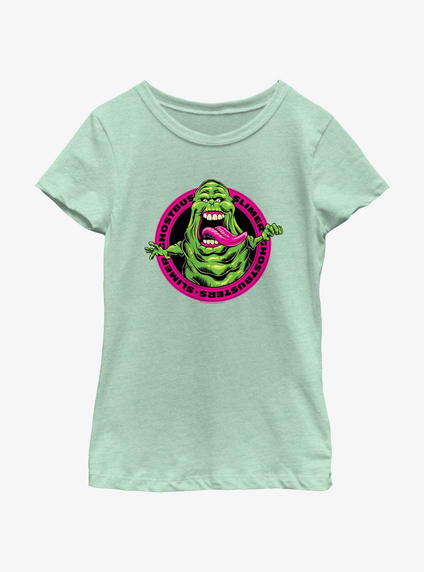 Ghostbusters Slobbering Slimer Youth Girls T-Shirt, MINT, hi-res