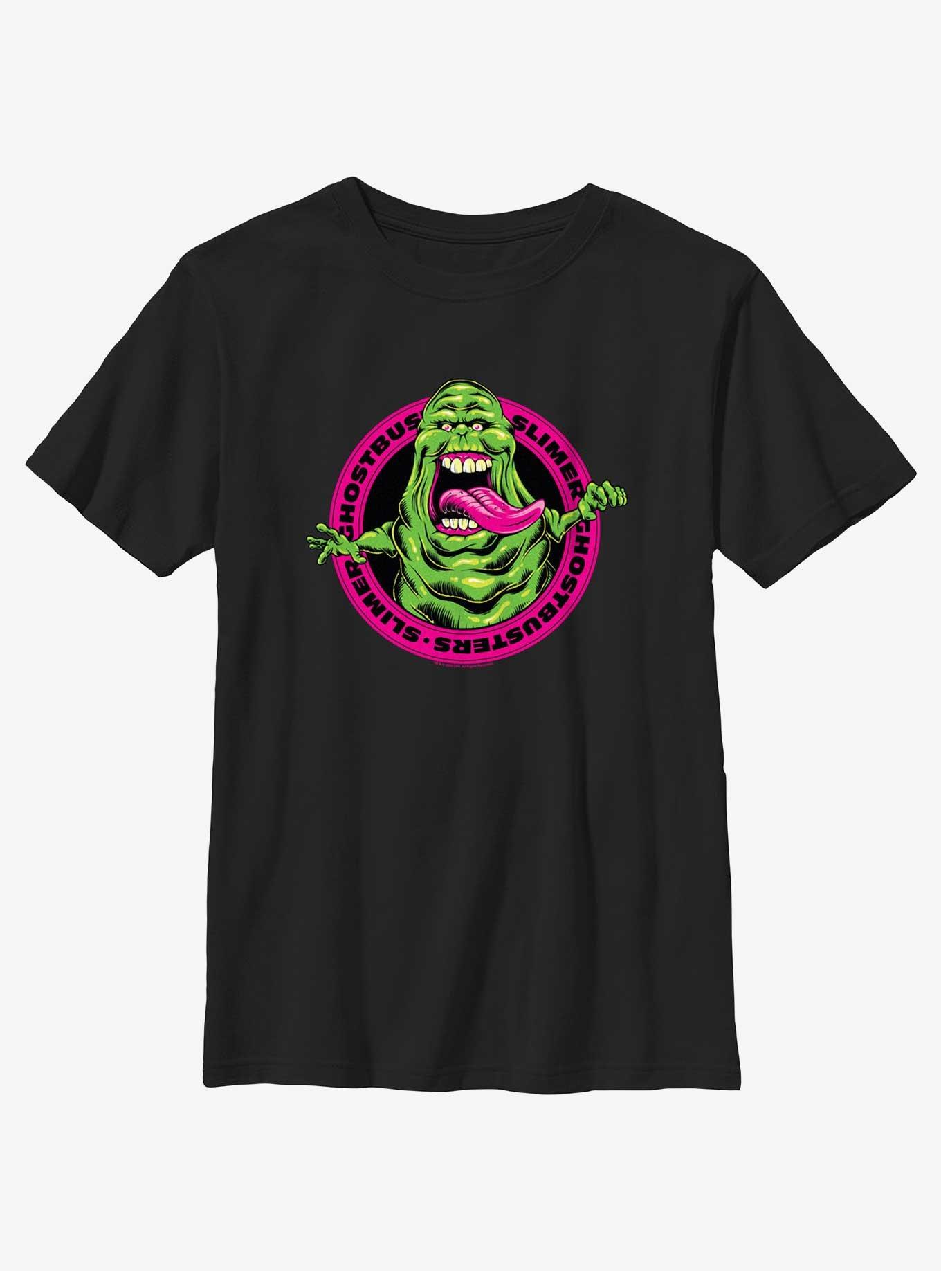 Ghostbusters Slobbering Slimer Youth T-Shirt, BLACK, hi-res