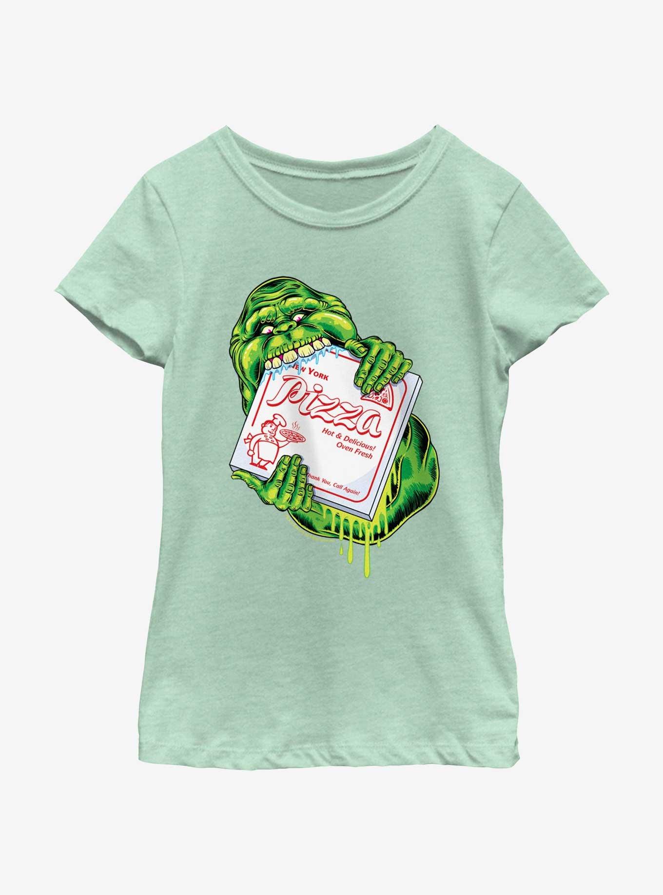 Ghostbusters Pizza Munchin Slimer Youth Girls T-Shirt, , hi-res