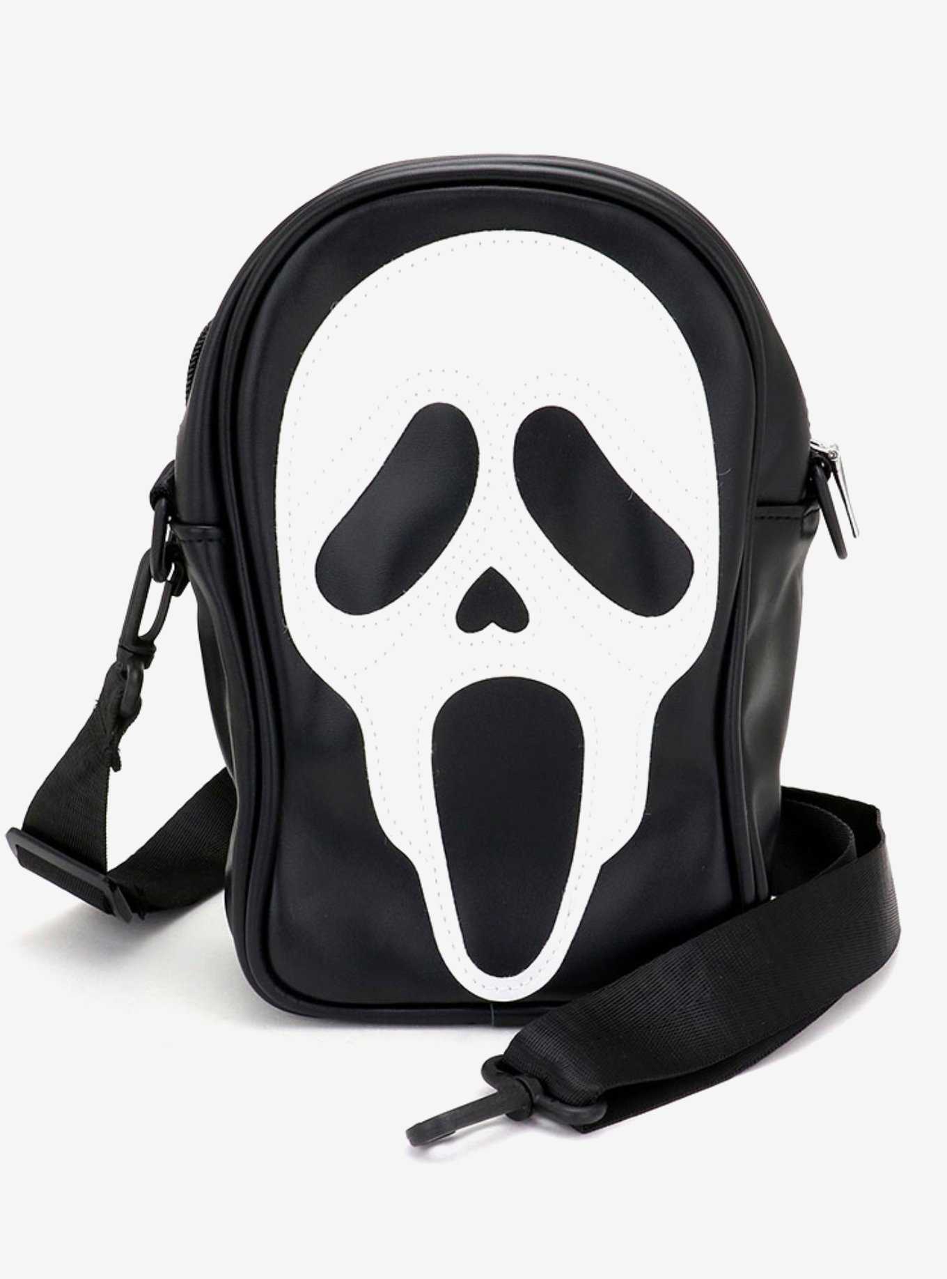 Skull Crossbody Bag Goth Skeleton Ghost Purse Black, , hi-res