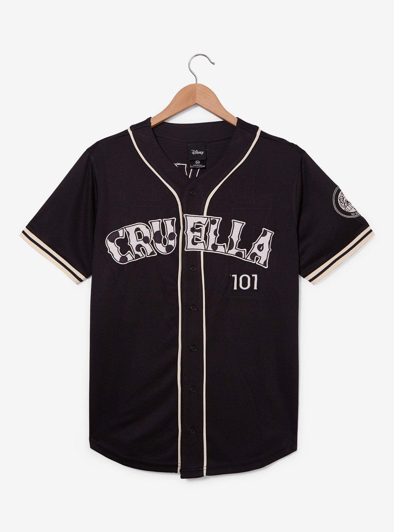 Disney 101 Dalmatians Cruella de Vil Black Baseball Jersey - BoxLunch Exclusive, , hi-res