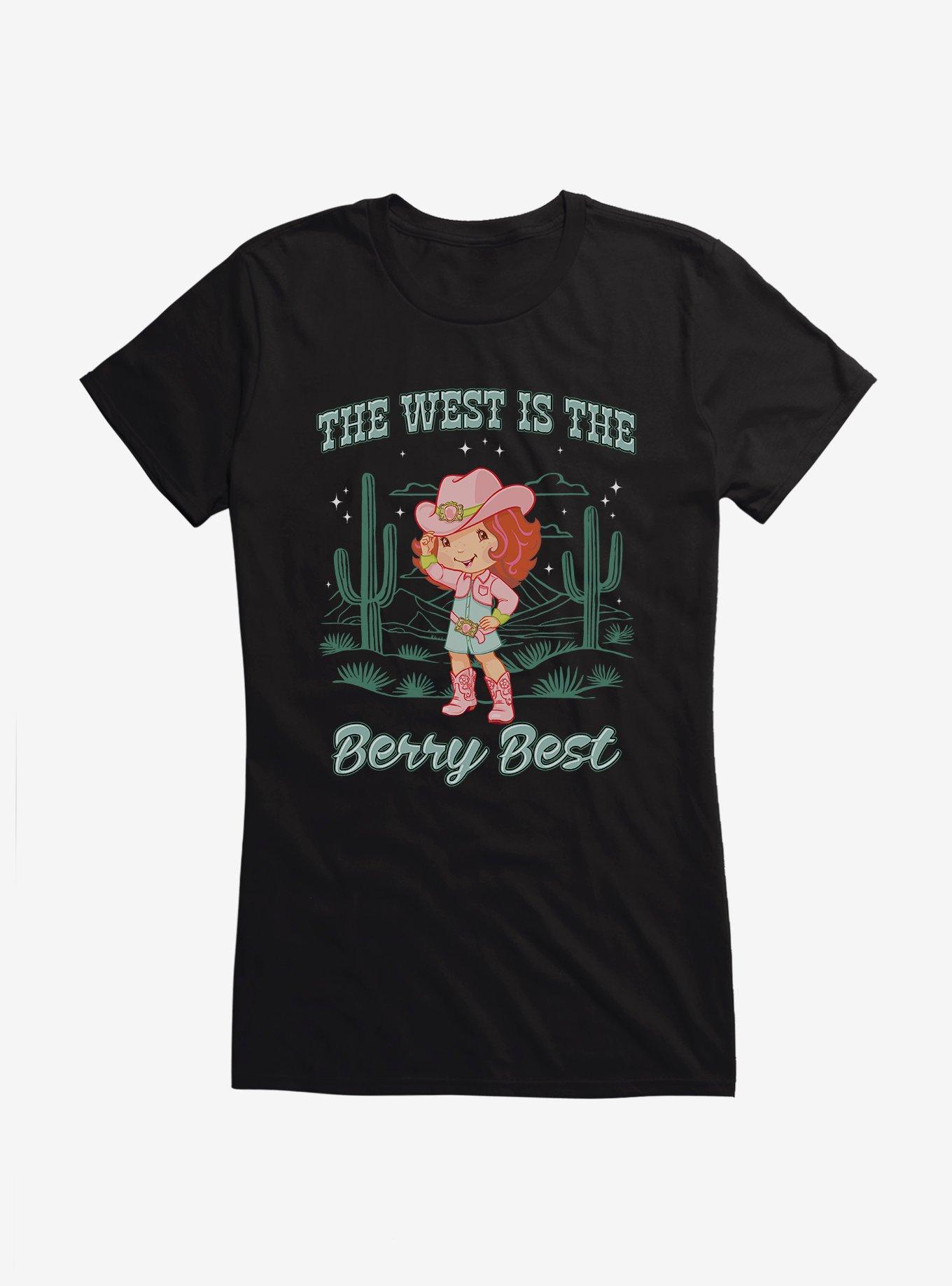 Strawberry Shortcake The West Is The Berry Best Girls T-Shirt, BLACK, hi-res